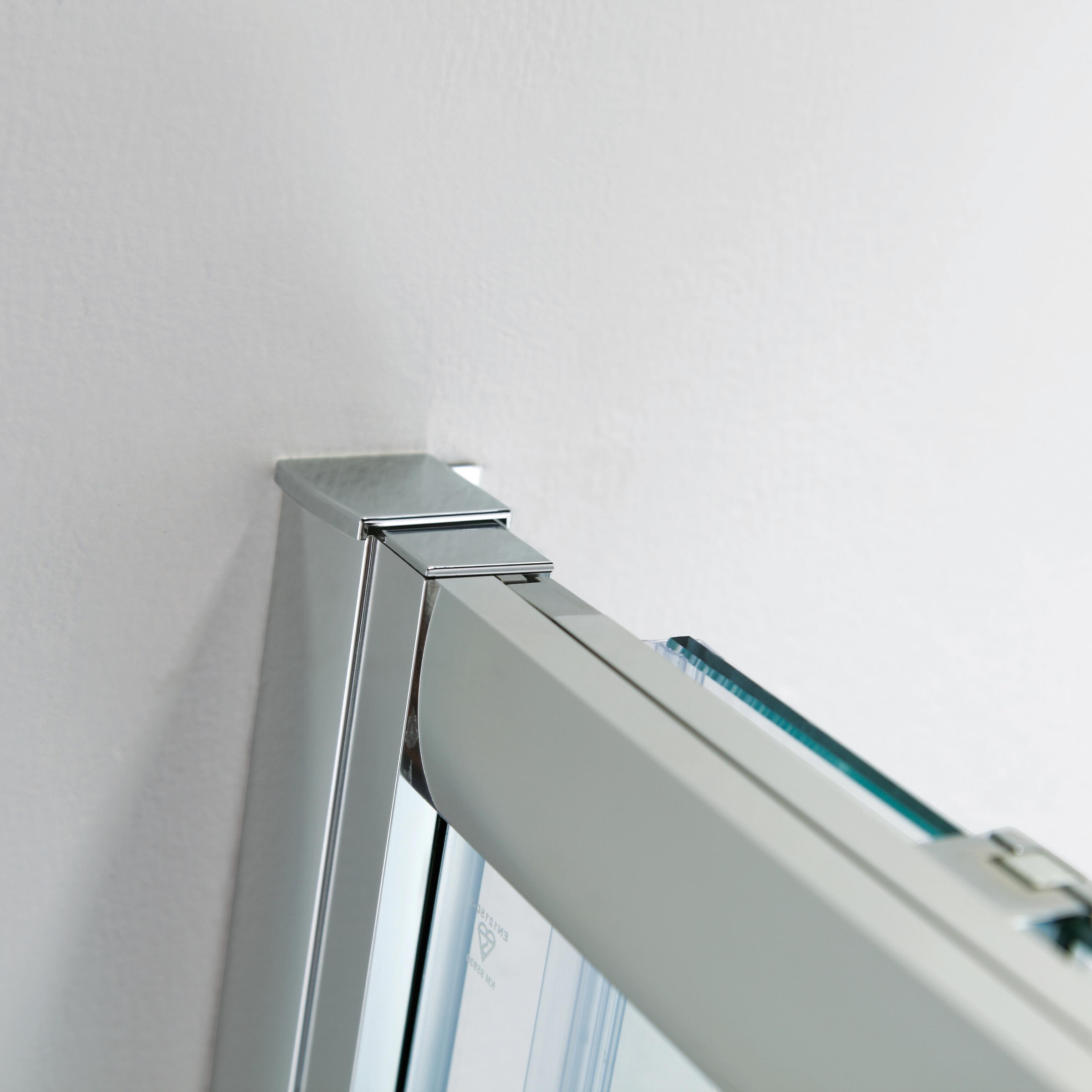 Porta doccia scorrevole Slimline, L 130-140 cm x H 195 cm x SP 6 mm, profilo cromo - 10