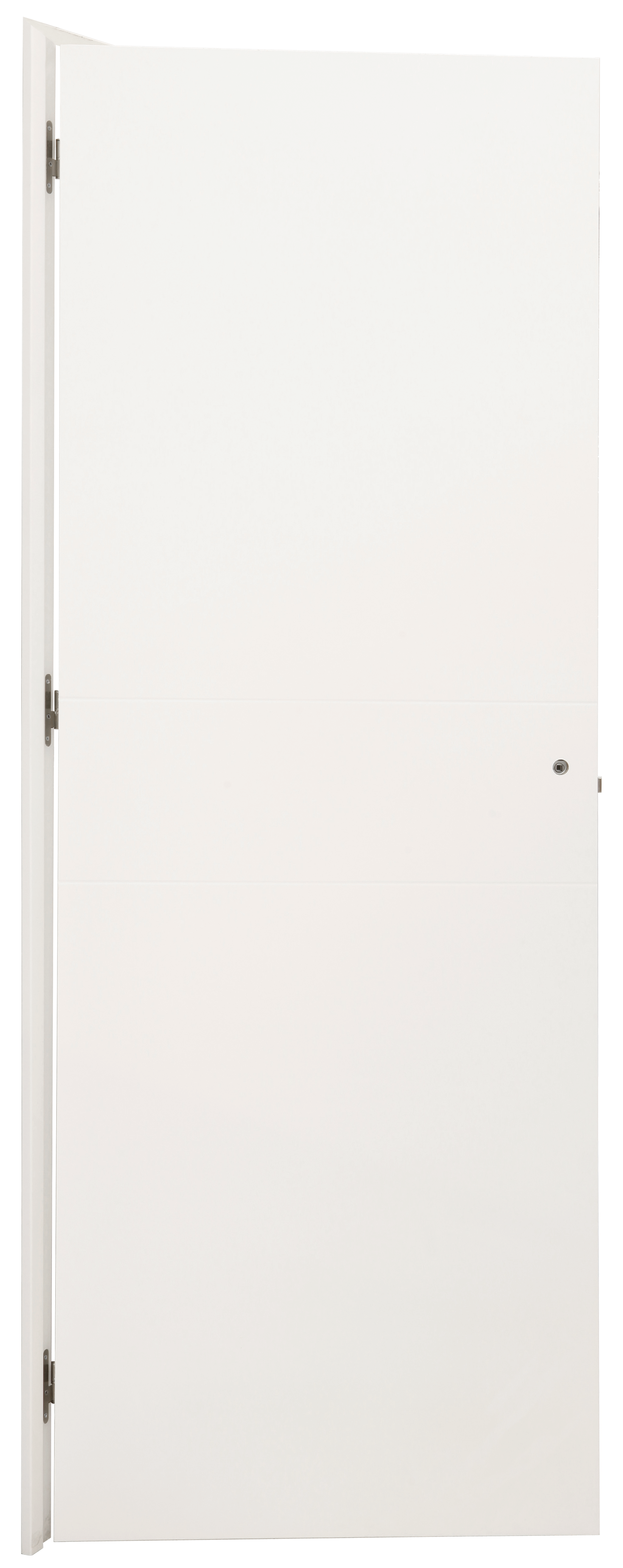 Puerta de interior abatible ciega maciza lacada Pro Vilna blanco apertura derecha cerco de 7x2 anchura 62.5cm - 5