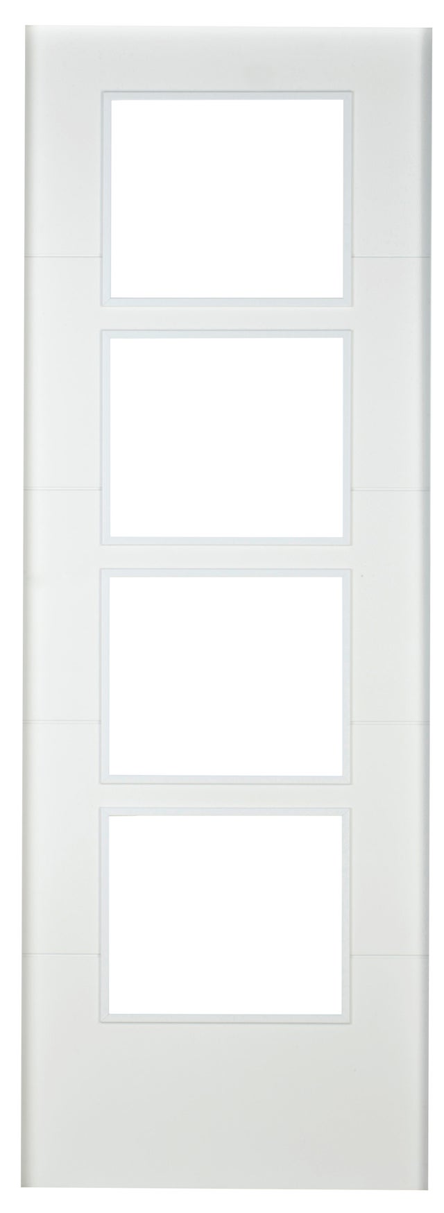 Puerta de interior corredera con cristal maciza lacada Line Lucerna blanco anchura 82,5cm
