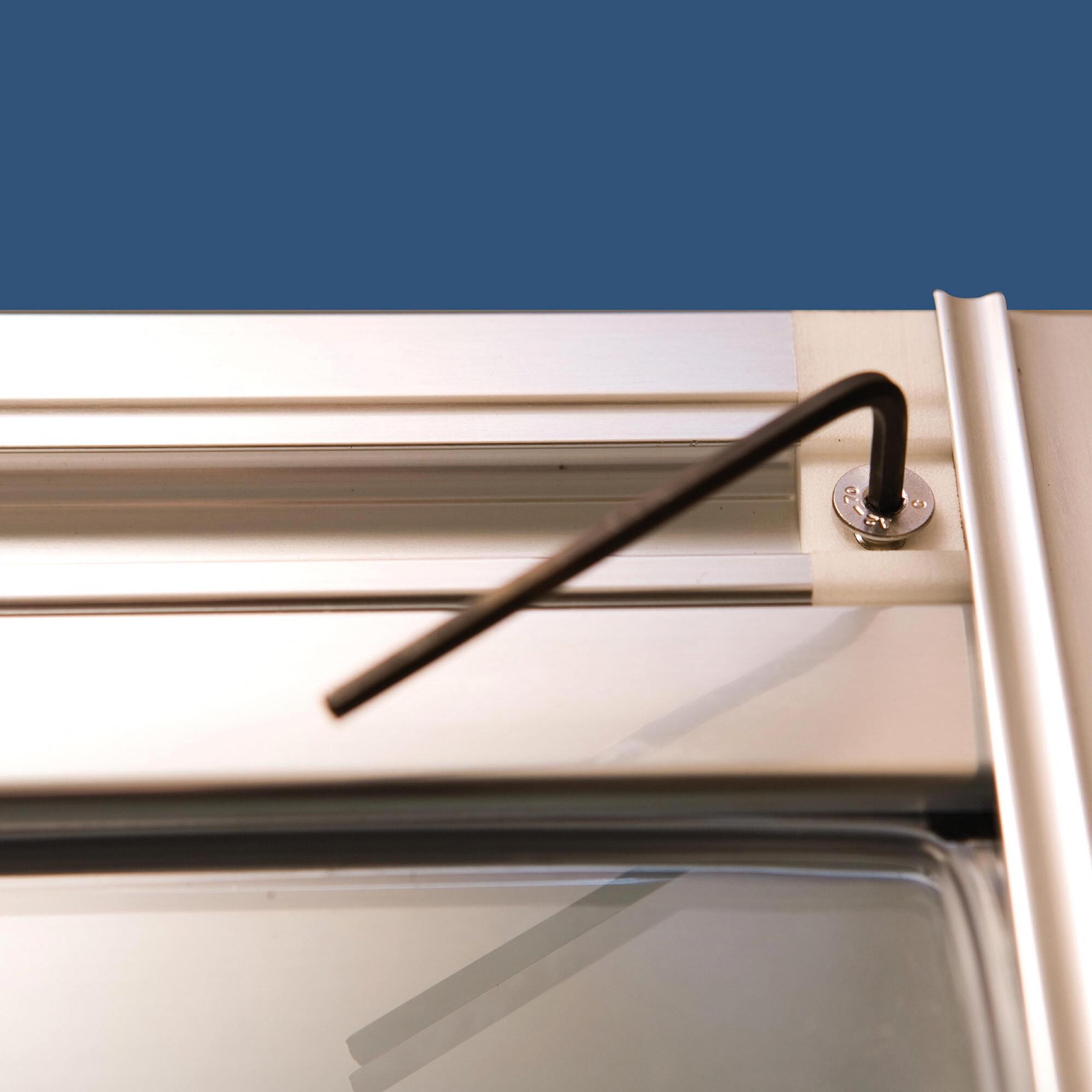 Porta doccia scorrevole Slimline, L 130-140 cm x H 195 cm x SP 6 mm, profilo cromo - 7