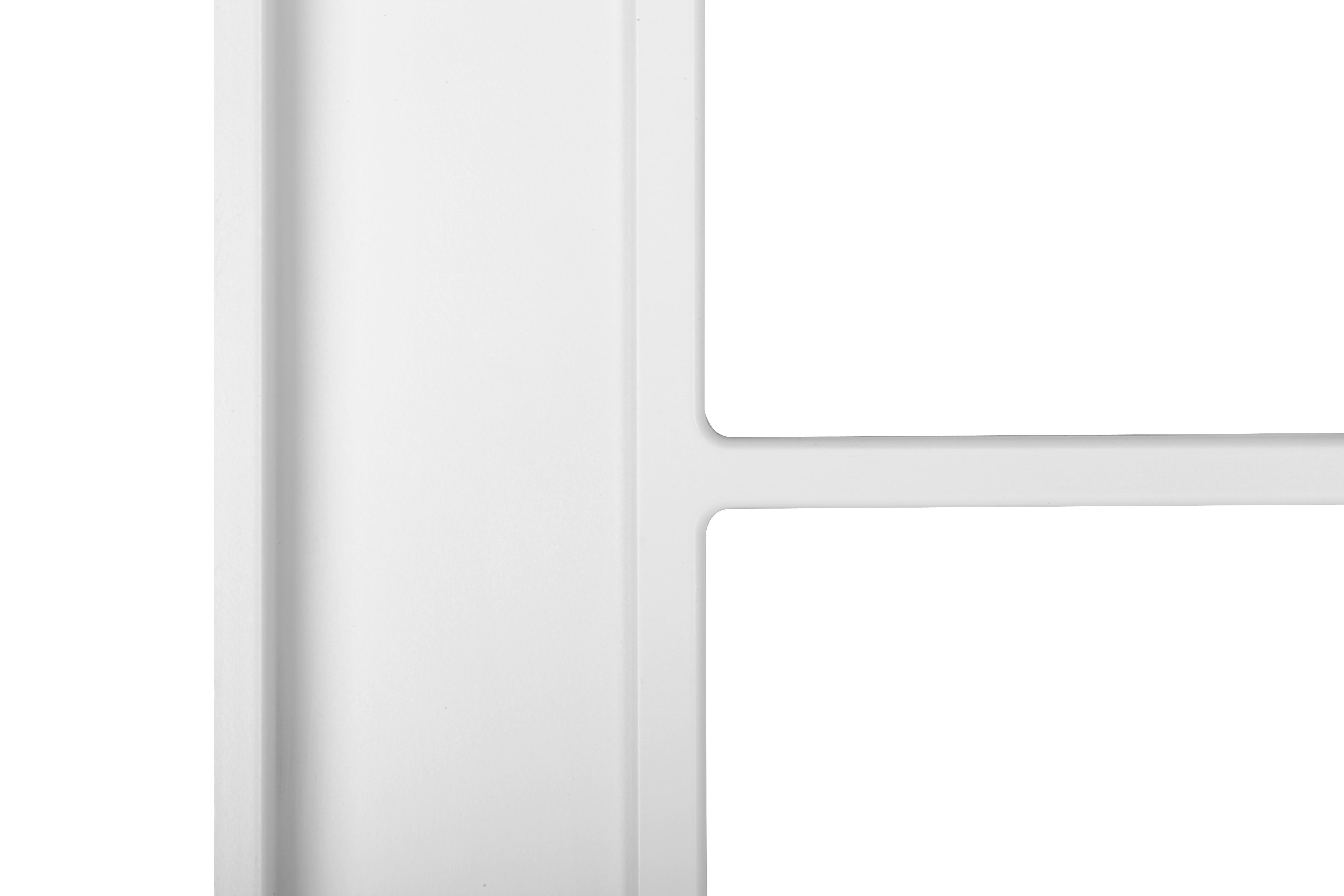 Puerta de interior abatible doble con cristal hueca lacada Aero Praga blanco apertura derecha cerco de 7x3 anchura 145cm - 9