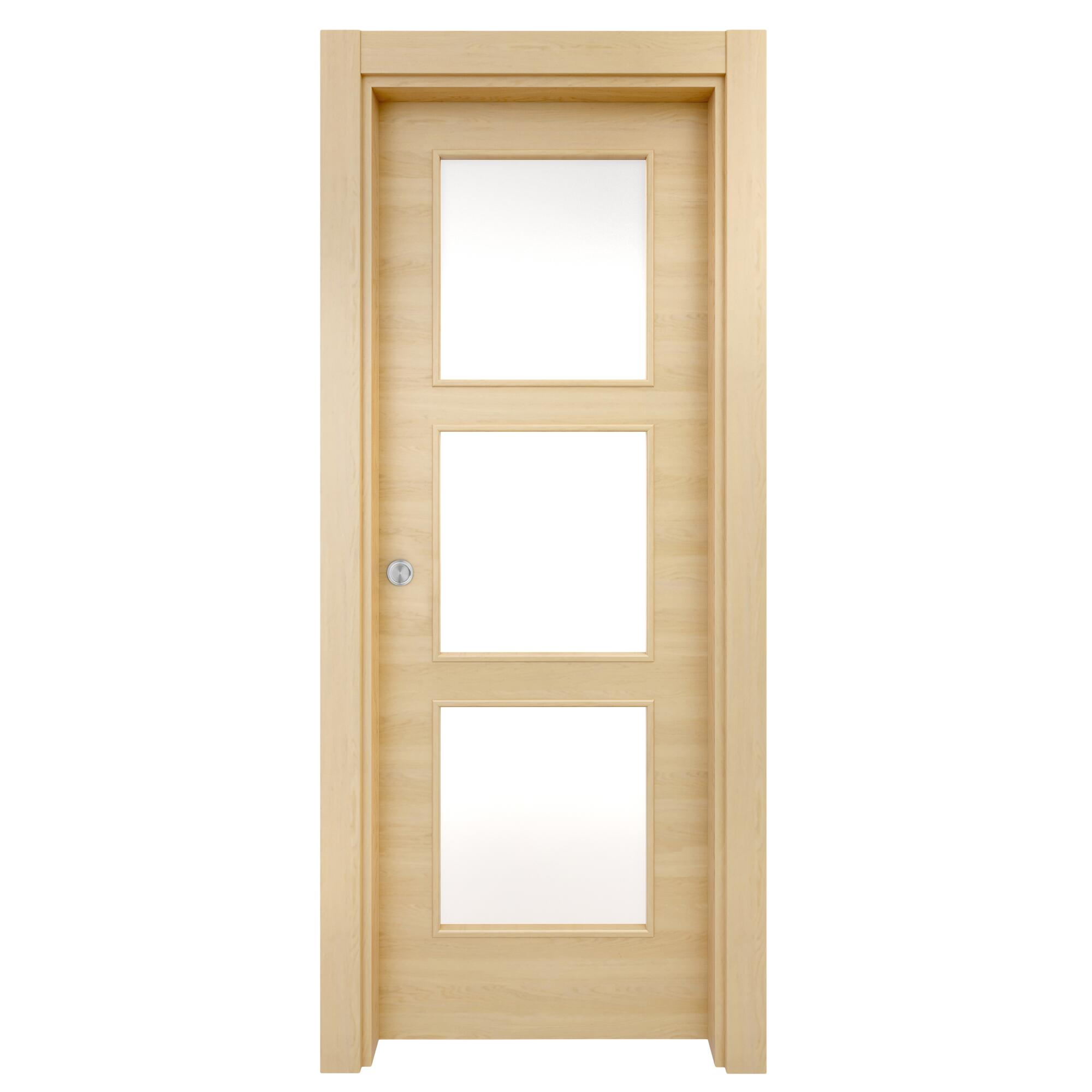 Puerta de interior corredera cristal oslo roble miel line 62.5 cm