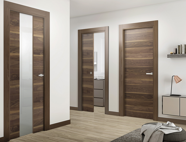 81906581 Puerta Oboe nogal de apertura derecha de 82.50 cm