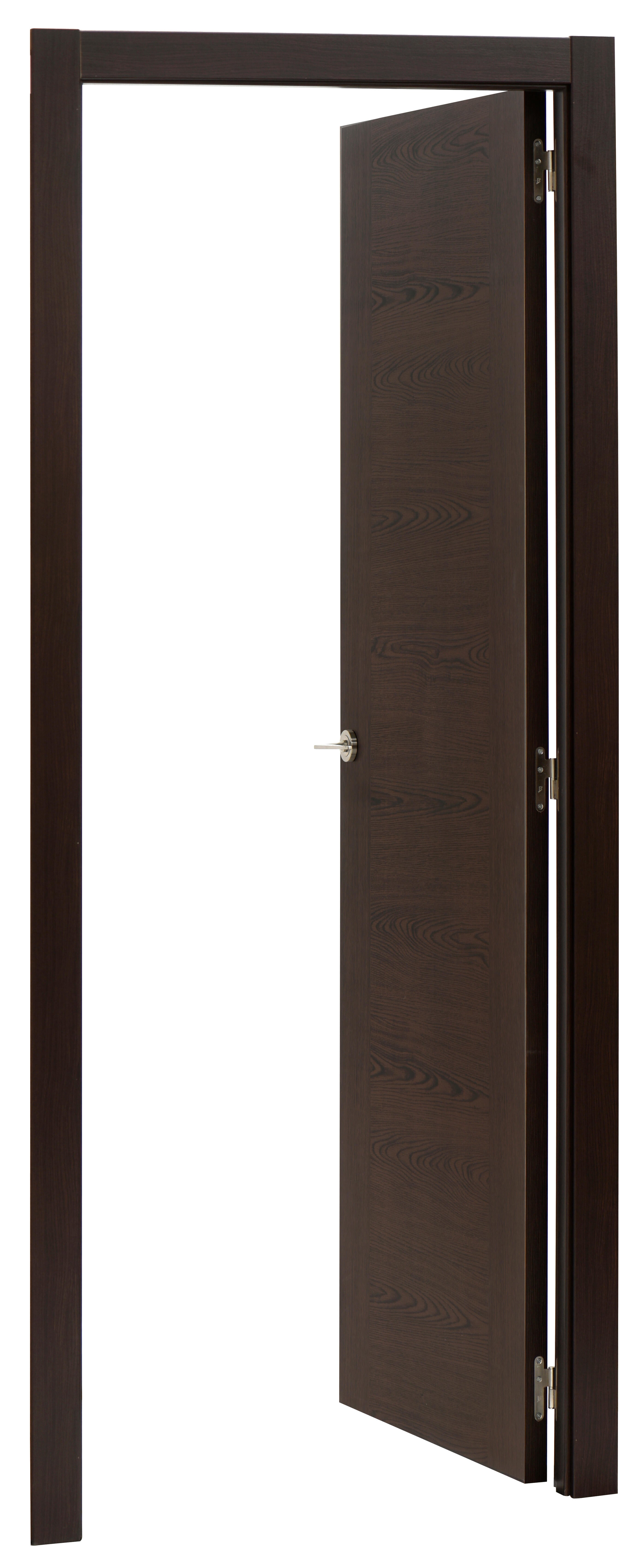 Puerta de interior abatible ciega hueca impresa Basic Canarias Wengué apertura derecha cerco de 7x3 anchura 62.5cm - 4