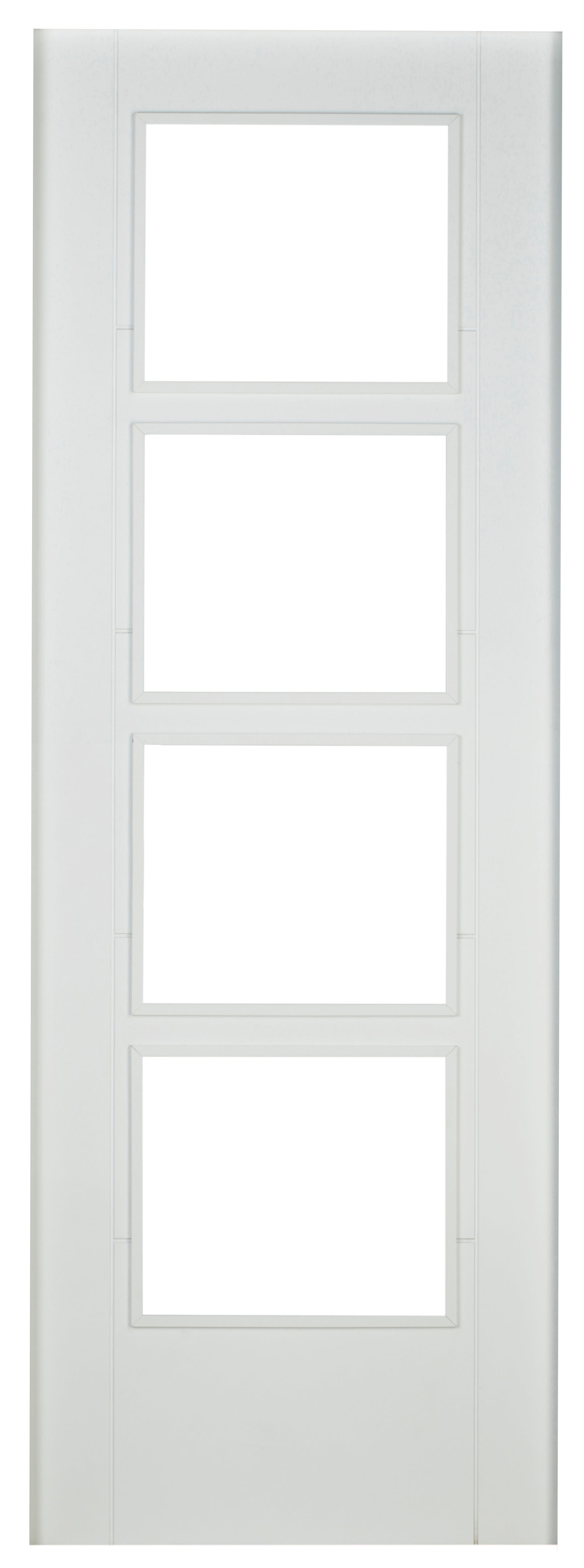 Puerta de interior corredera cristal noruega blanco line 82.5 cm
