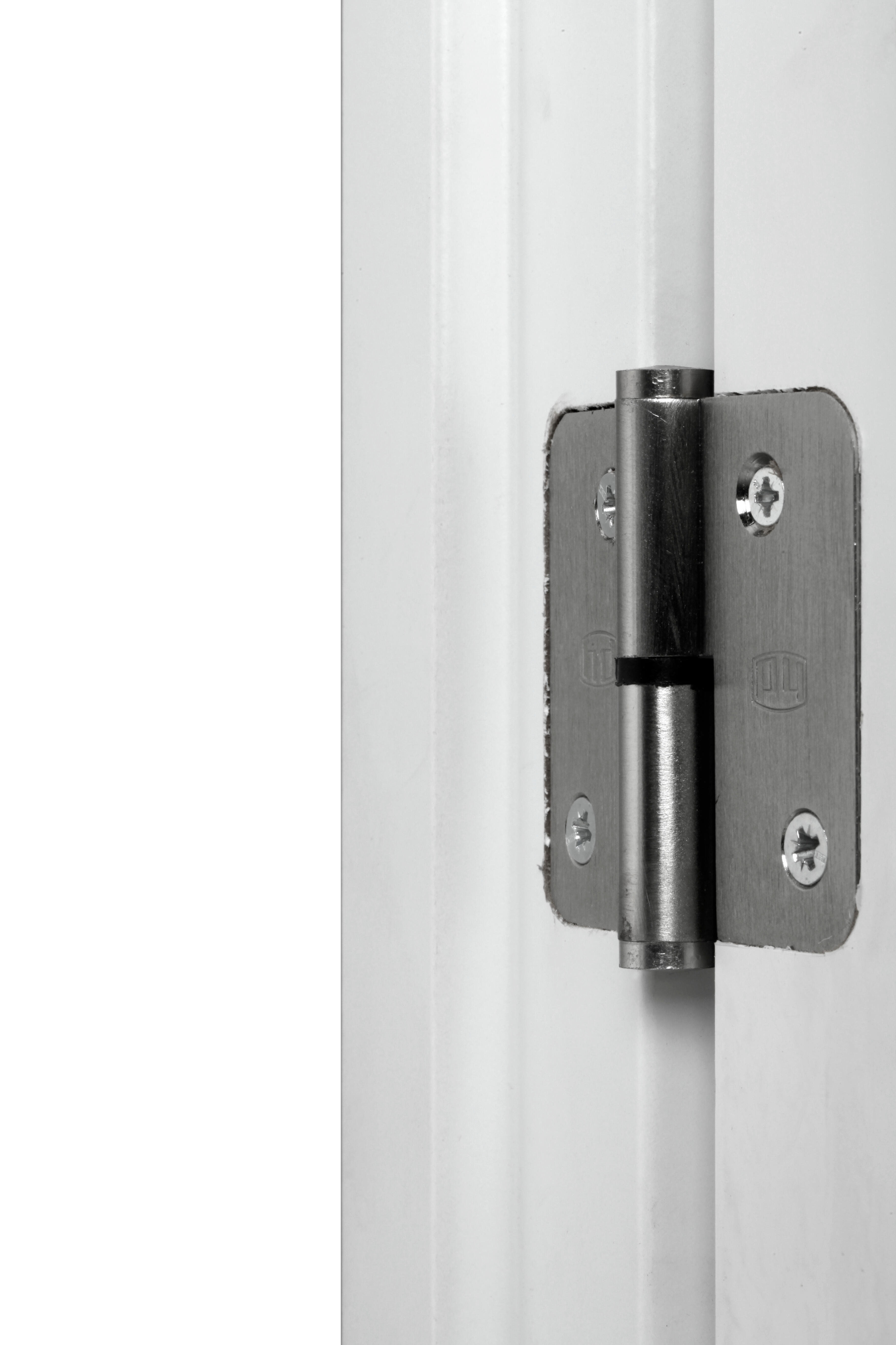 Puerta de interior abatible doble con cristal hueca lacada Aero Praga blanco apertura derecha cerco de 7x3 anchura 145cm - 8