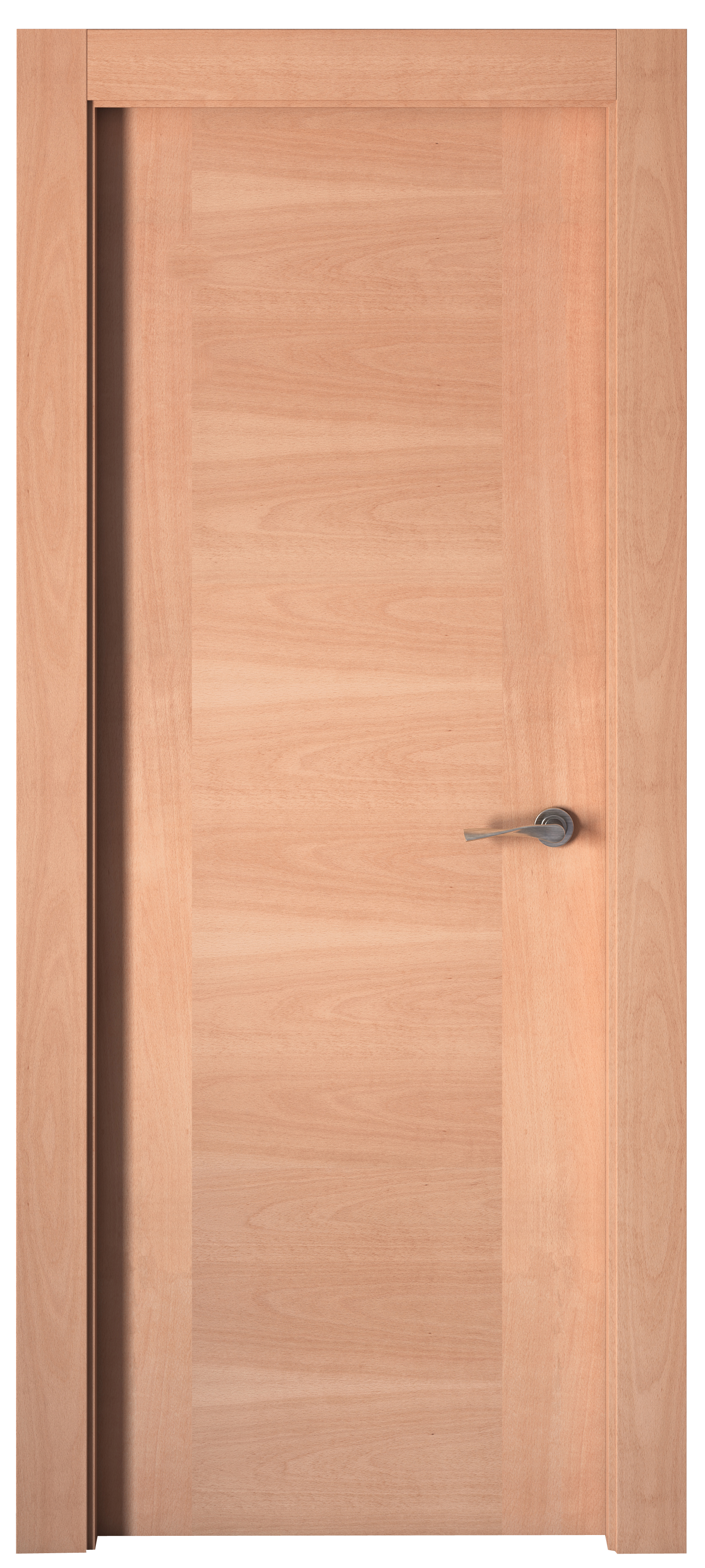 Puerta de interior abatible ciega maciza barnizada Line Plus Niza haya apertura izquierda cerco de 7x3 anchura 72.5cm - 4