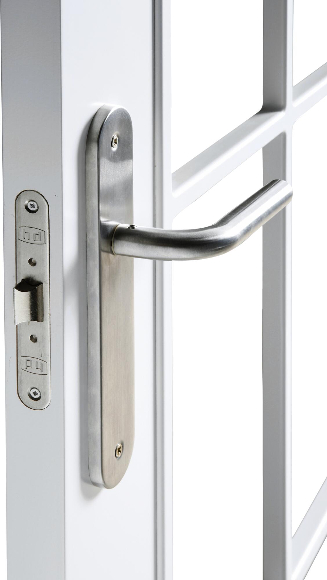 Puerta de interior abatible con fijo cristal maciza lacada Line Plus Marsella blanco apertura derecha cerco de 7x3 anchura 115cm - 18