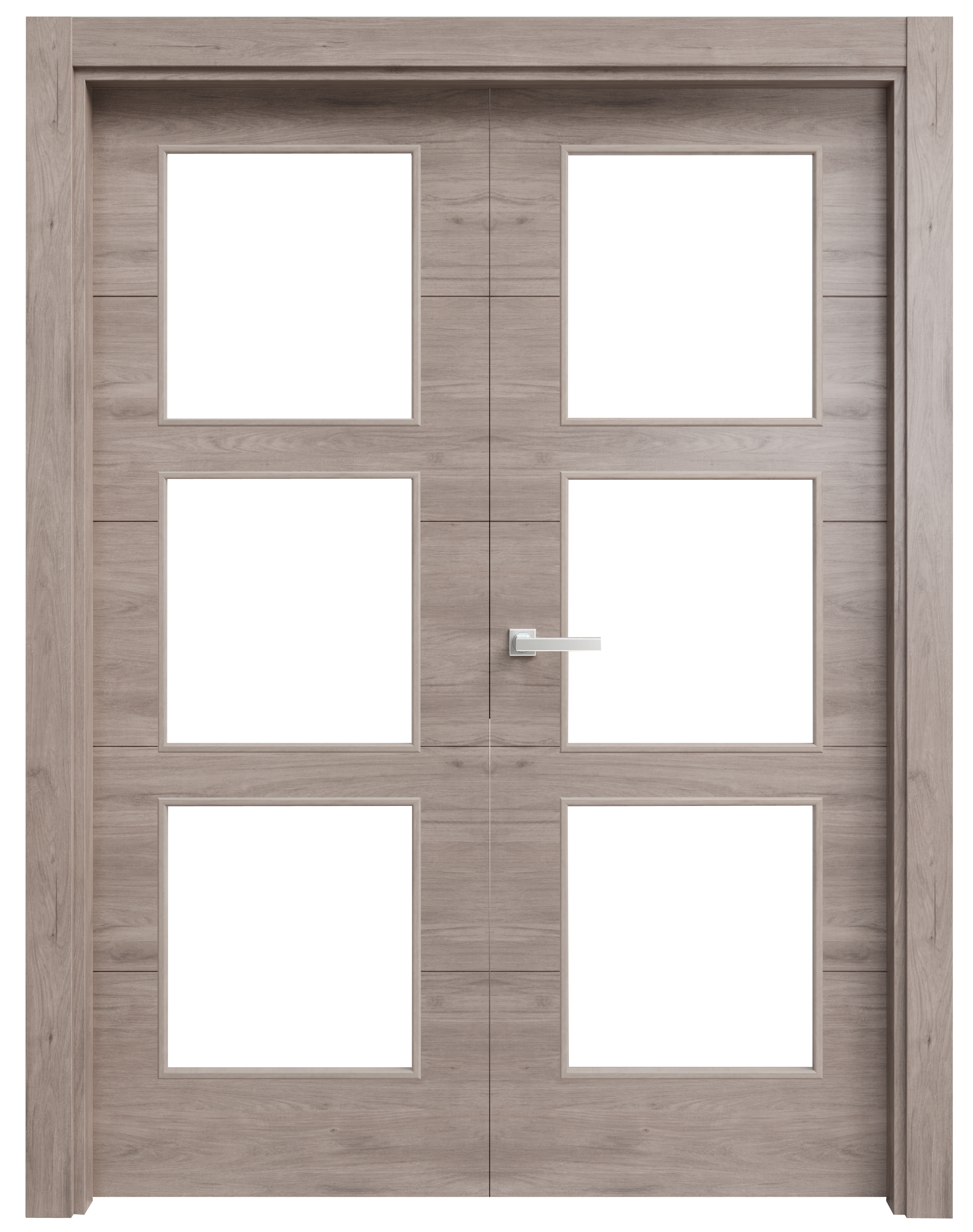 Puerta interior abatible berna roble gris line apertura dcha cristal 9x 145cm