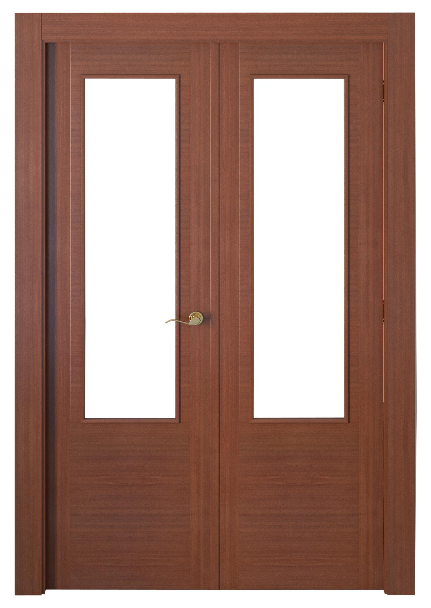 Puerta interior abatible niza sapelly line plus apertura izda con cristal 125cm