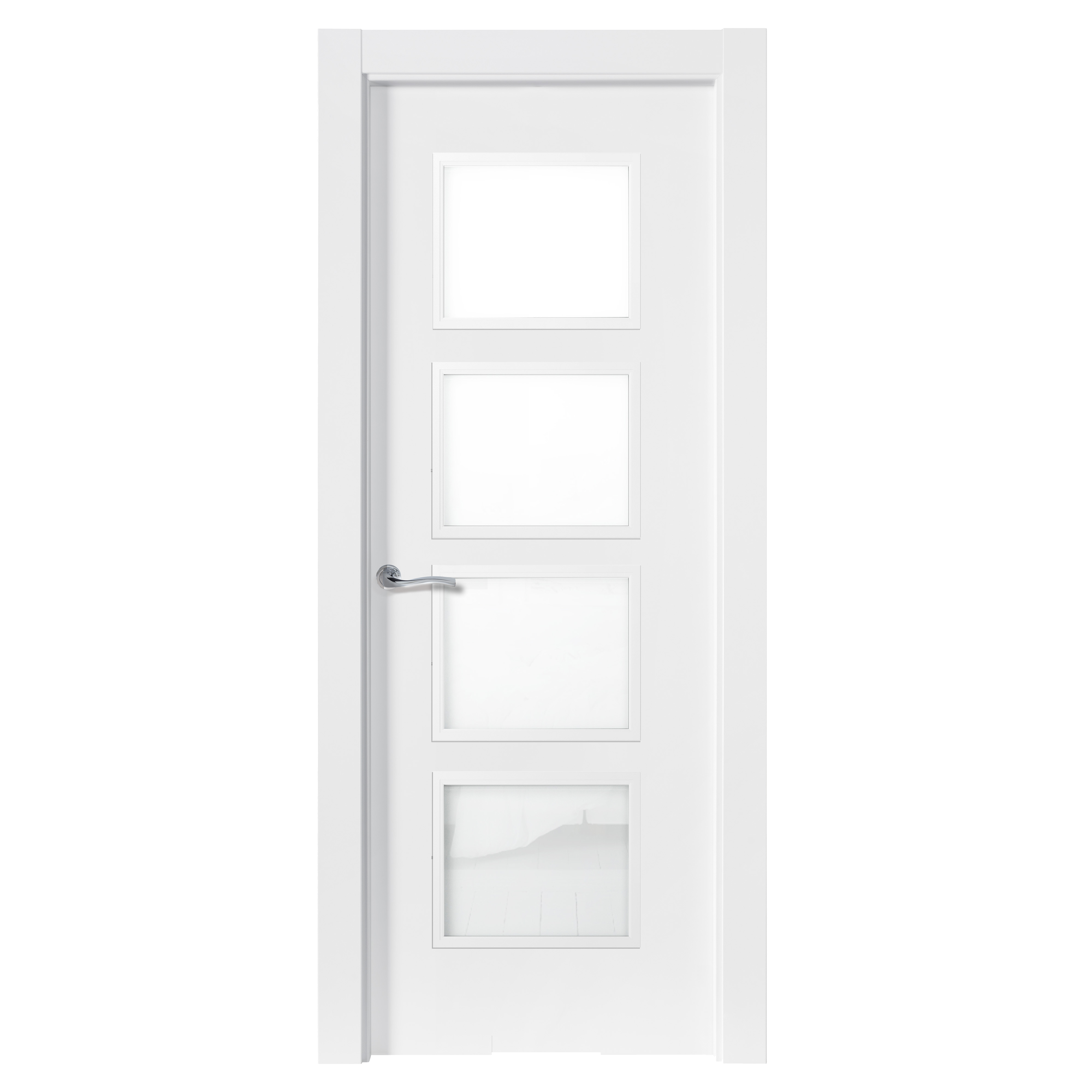 Puerta interior abatible lucerna blanco premium apertura dcha cristal 7x2 82.5cm