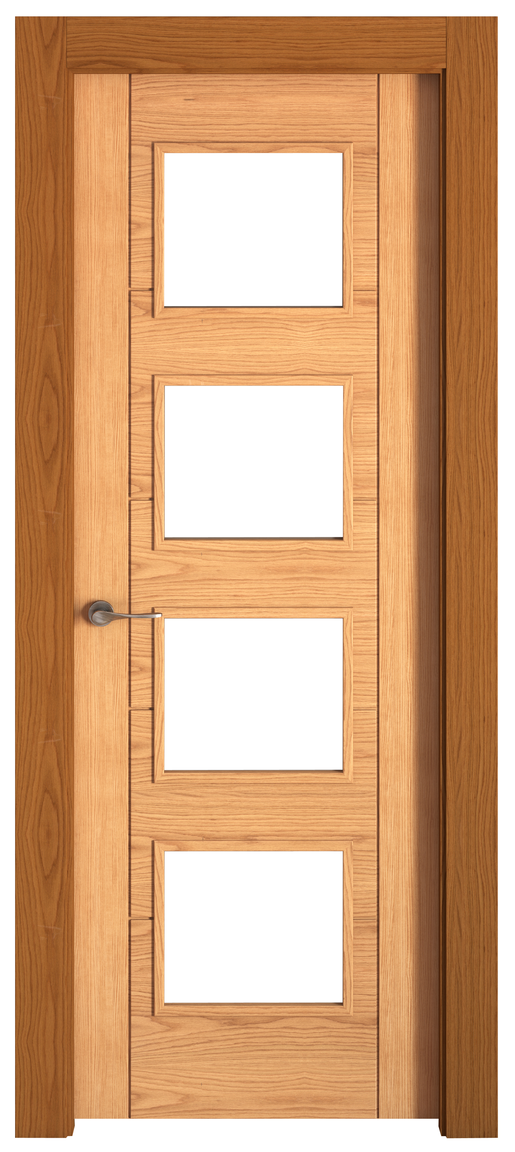 Puerta interior abatible noruega roble line apertura derecha con cristal 82.5cm
