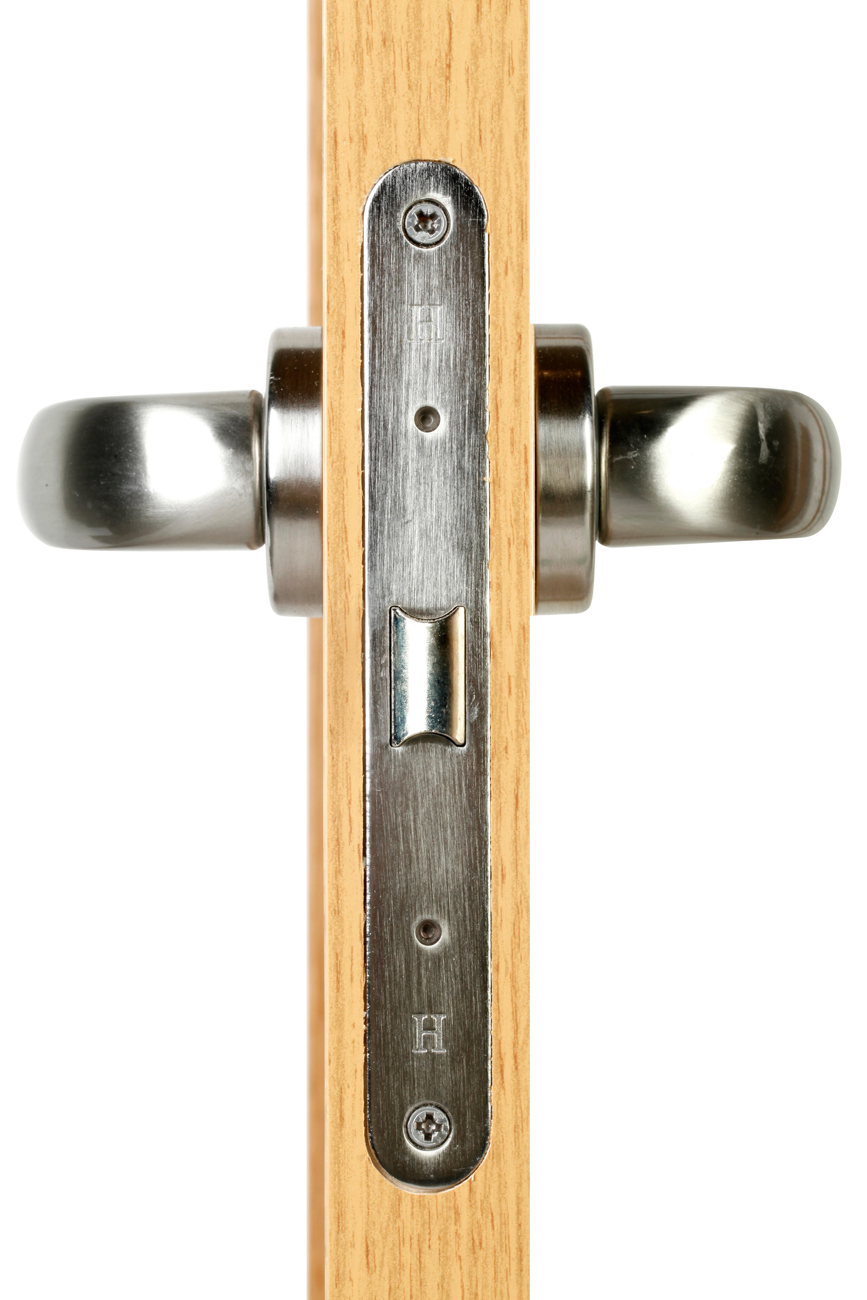 Puerta de interior abatible ciega maciza barnizada Line Plus Niza roble apertura derecha cerco de 9x3 anchura 82.5cm - 8