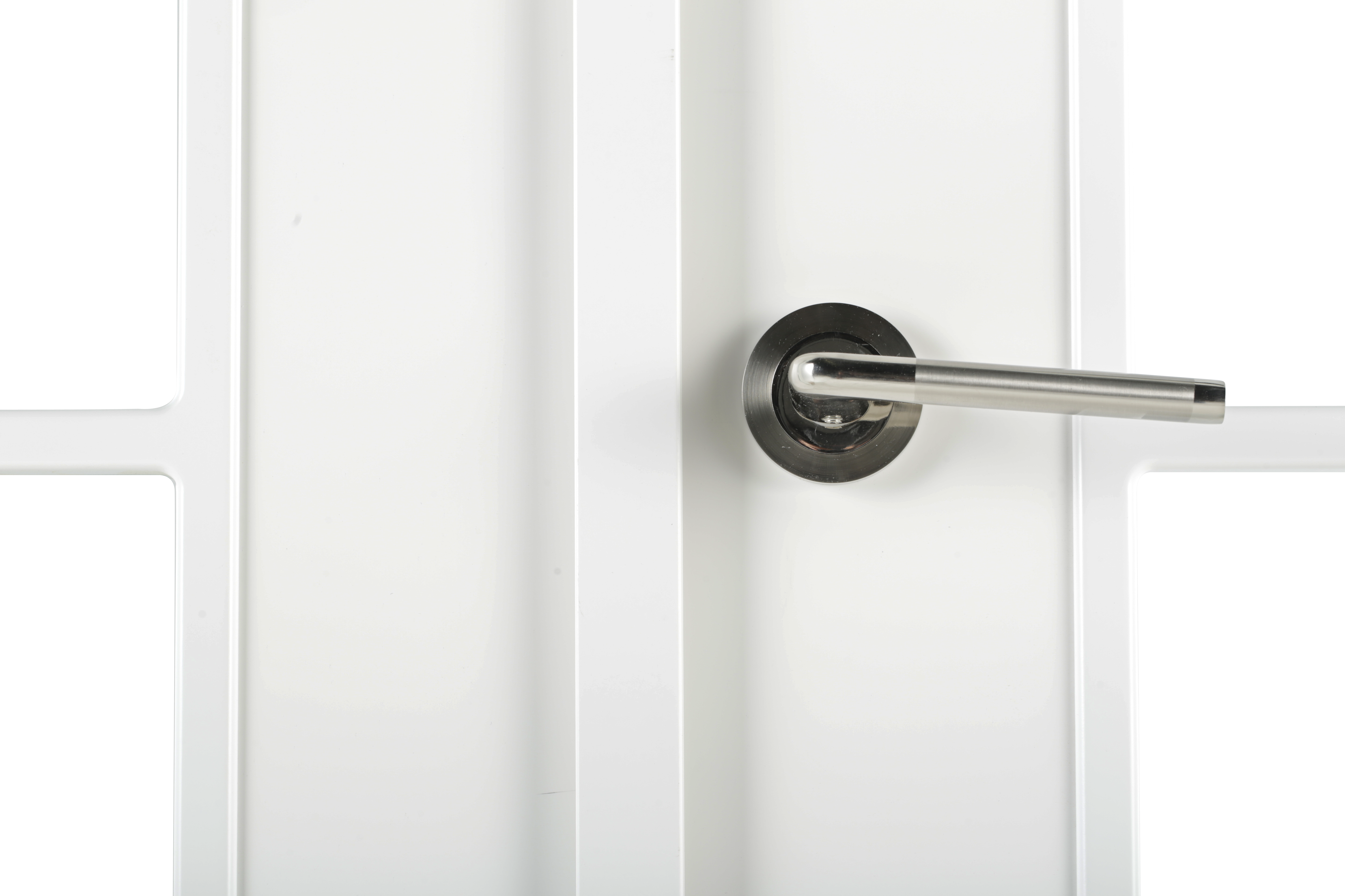 Puerta de interior abatible doble vidriera con cristal incluido maciza acabado lacado Line Plus Marsella Blanco apertura derecha cerco de 6x2 anchura 125 cm - 15