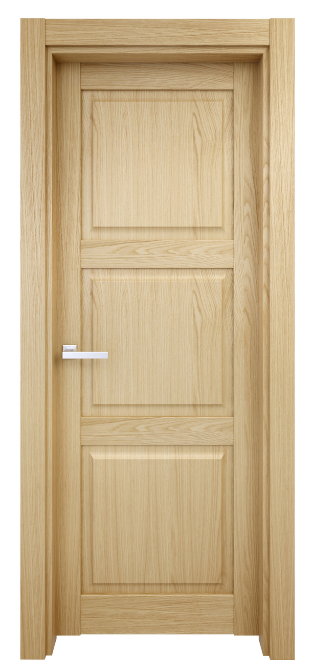 Puerta de interior abatible ciega maciza melamina Line Plus Moscú roble apertura derecha cerco de 7x3 anchura 72.5cm