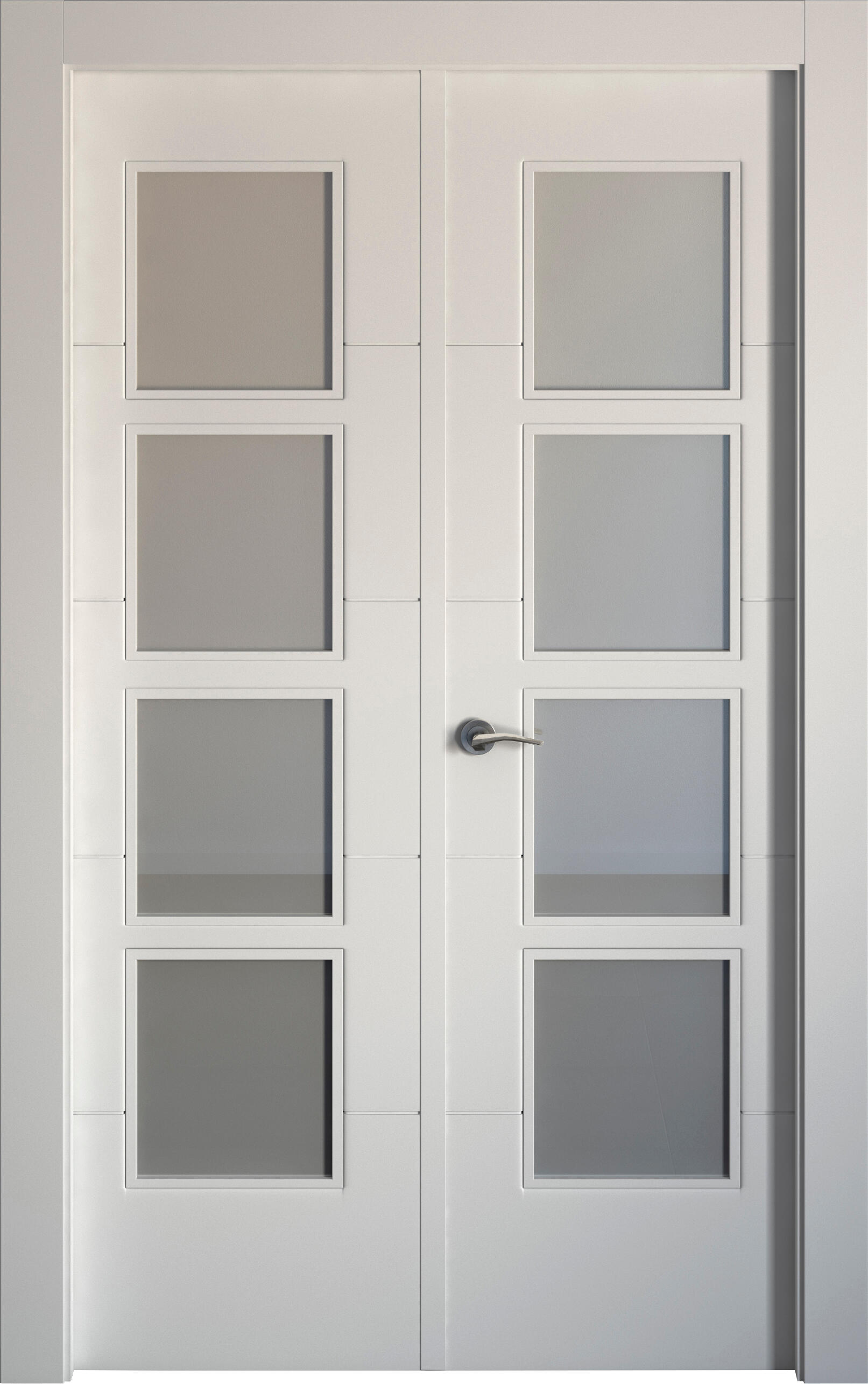 Puerta interior abatible holanda blanco aero apertura dcha con cristal 11x 125cm