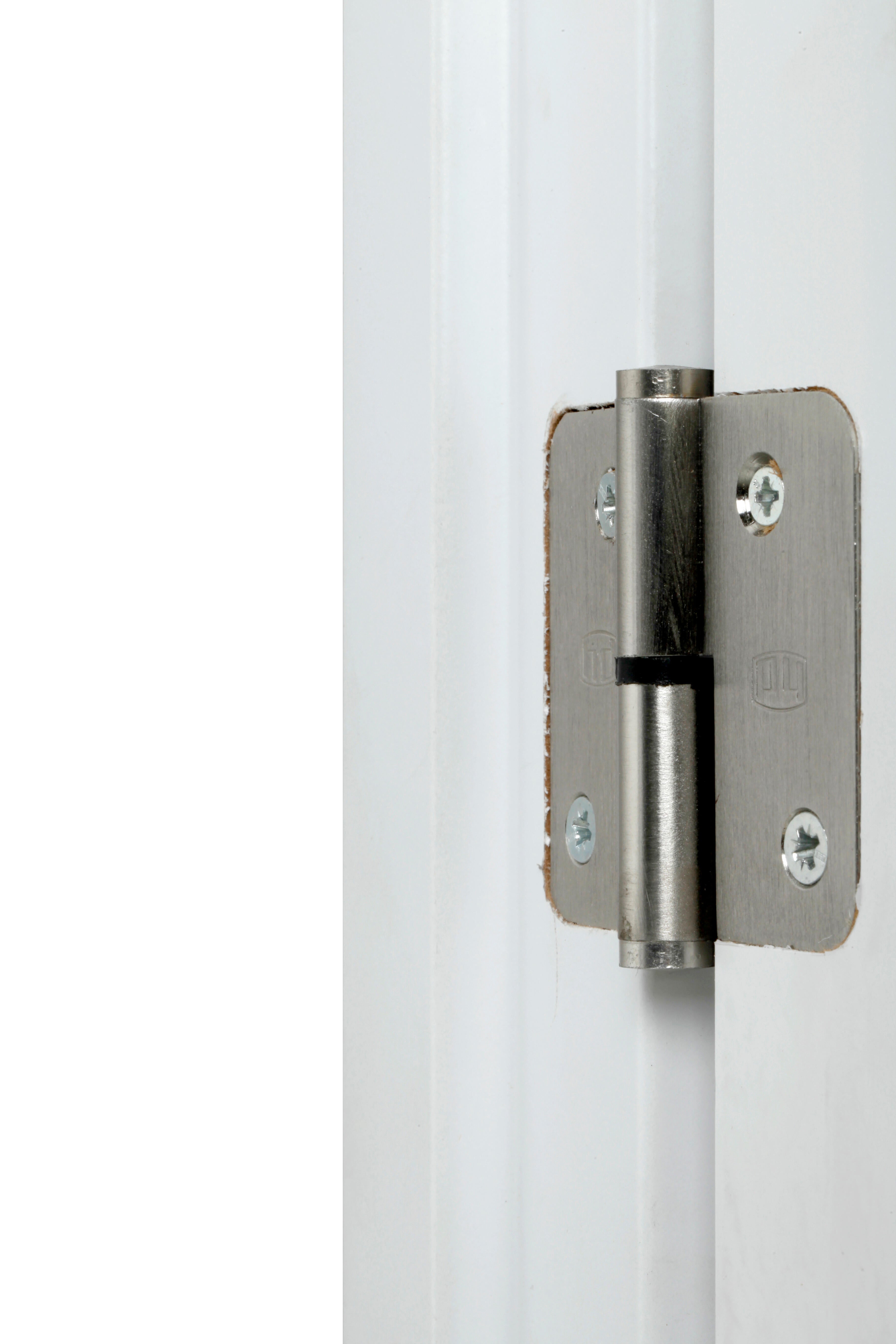 Puerta de interior abatible ciega maciza lacada Line Plus Noruega blanco apertura derecha cerco de 9x3 anchura 72.5cm - 7