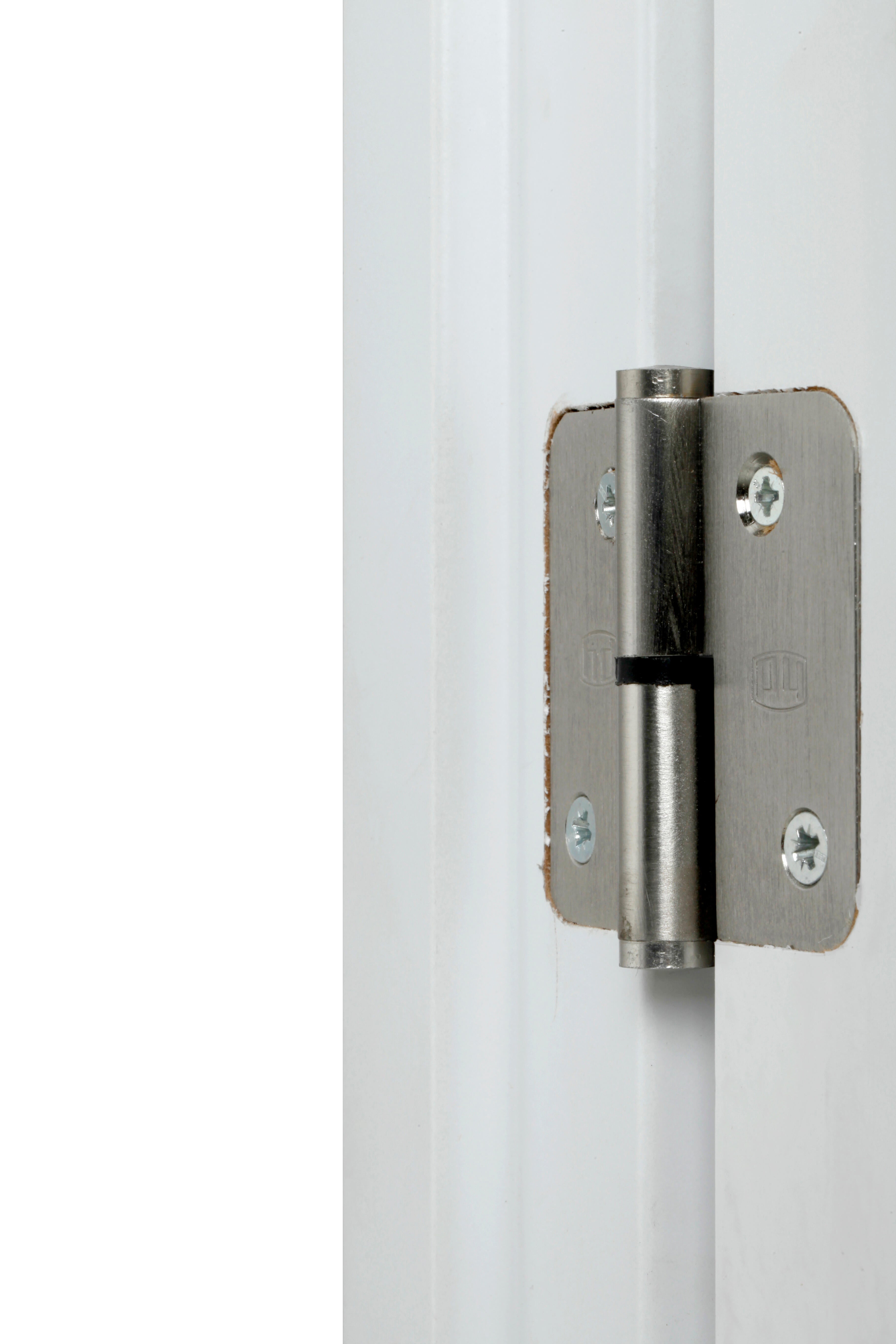 Puerta de interior abatible ciega maciza lacada Line Plus Noruega blanco apertura izquierda cerco de 7x3 anchura 72.5cm - 9