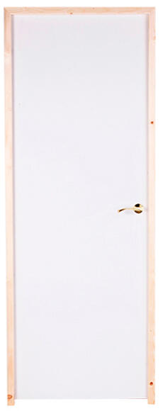 Puerta interior abatible prepintado liso blanco apertura izquierda 72.5cm