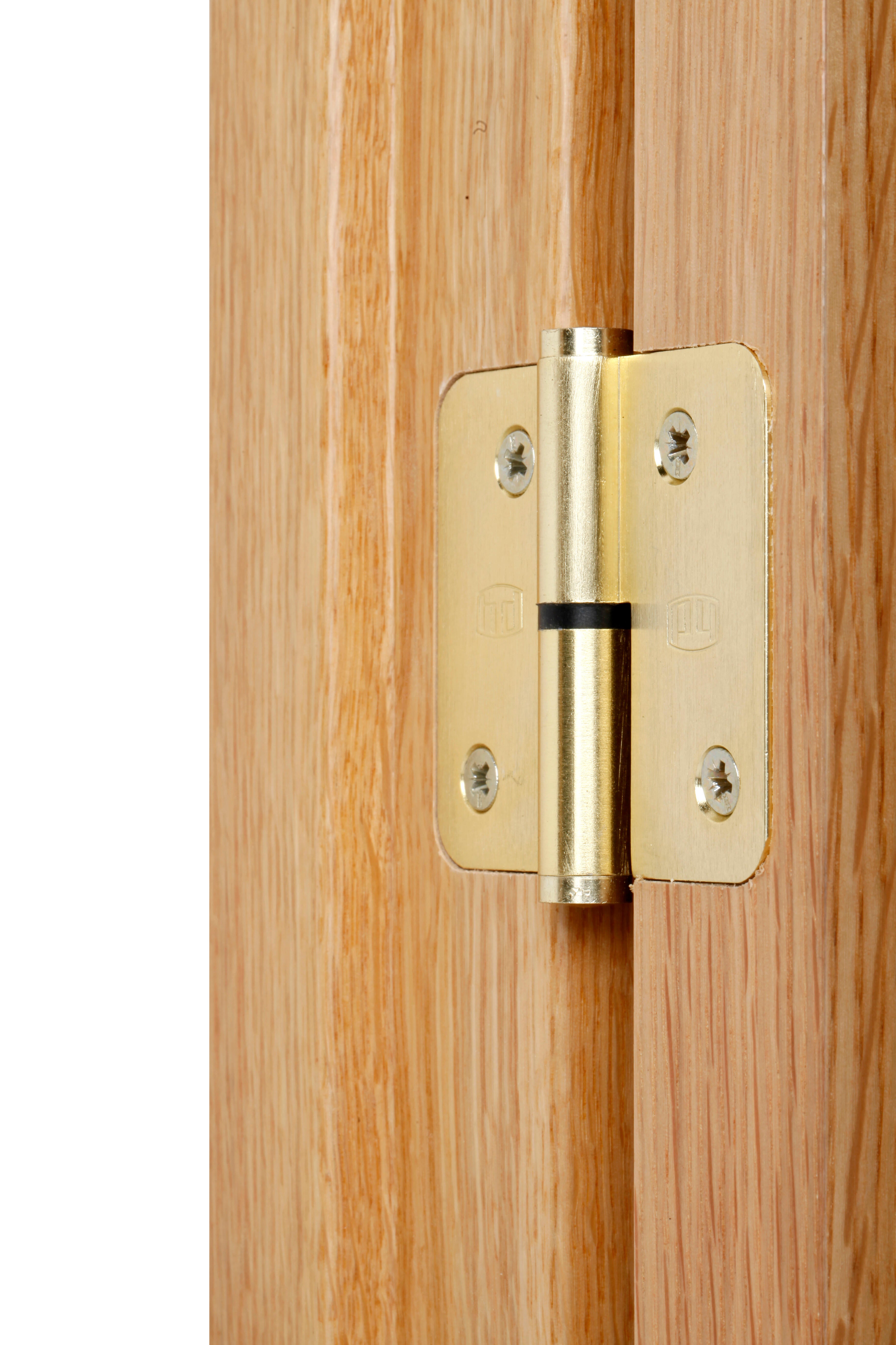 Puerta de interior abatible ciega maciza barnizada Line Plus Roma roble apertura izquierda cerco de 7x3 anchura 72.5cm - 11