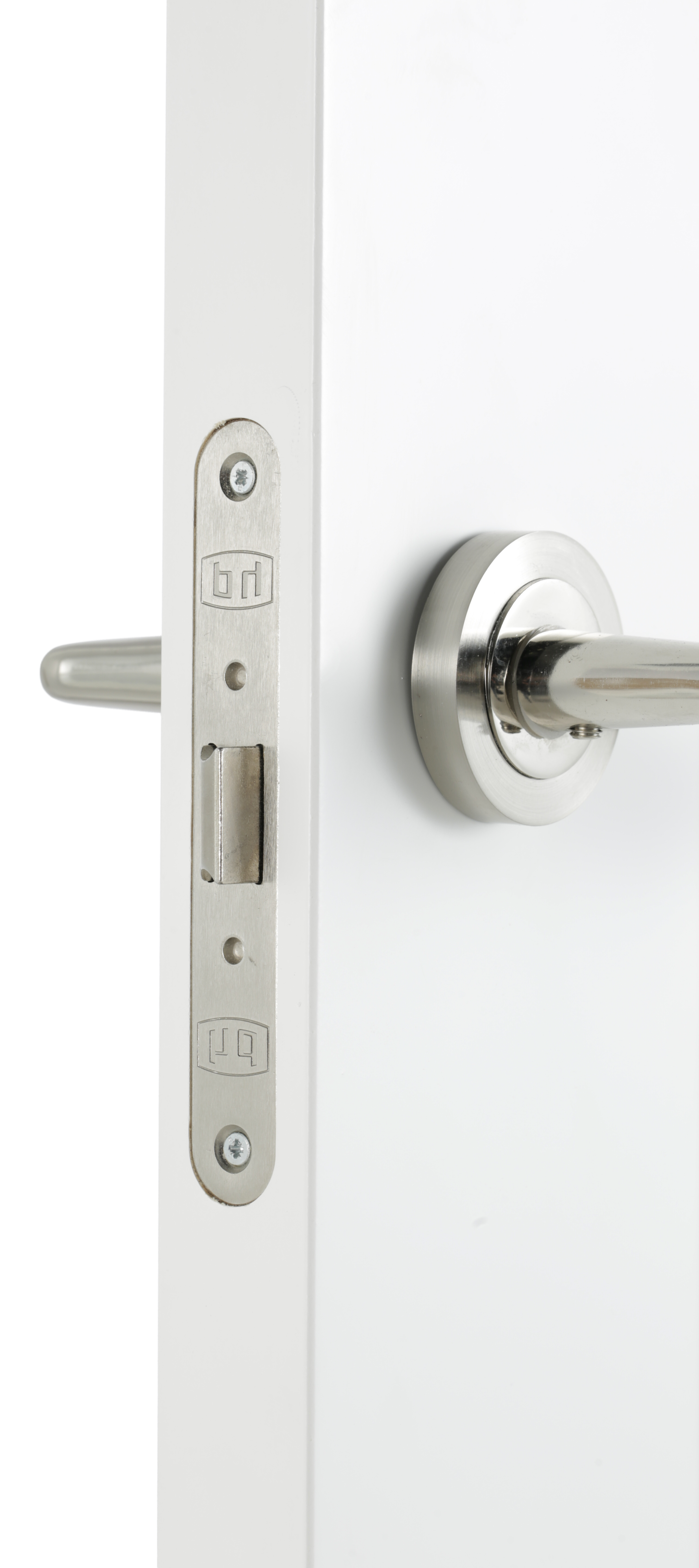 Puerta de interior abatible ciega maciza lacada Line Plus Marsella blanco apertura derecha cerco de 9x3 anchura 62.5cm - 7