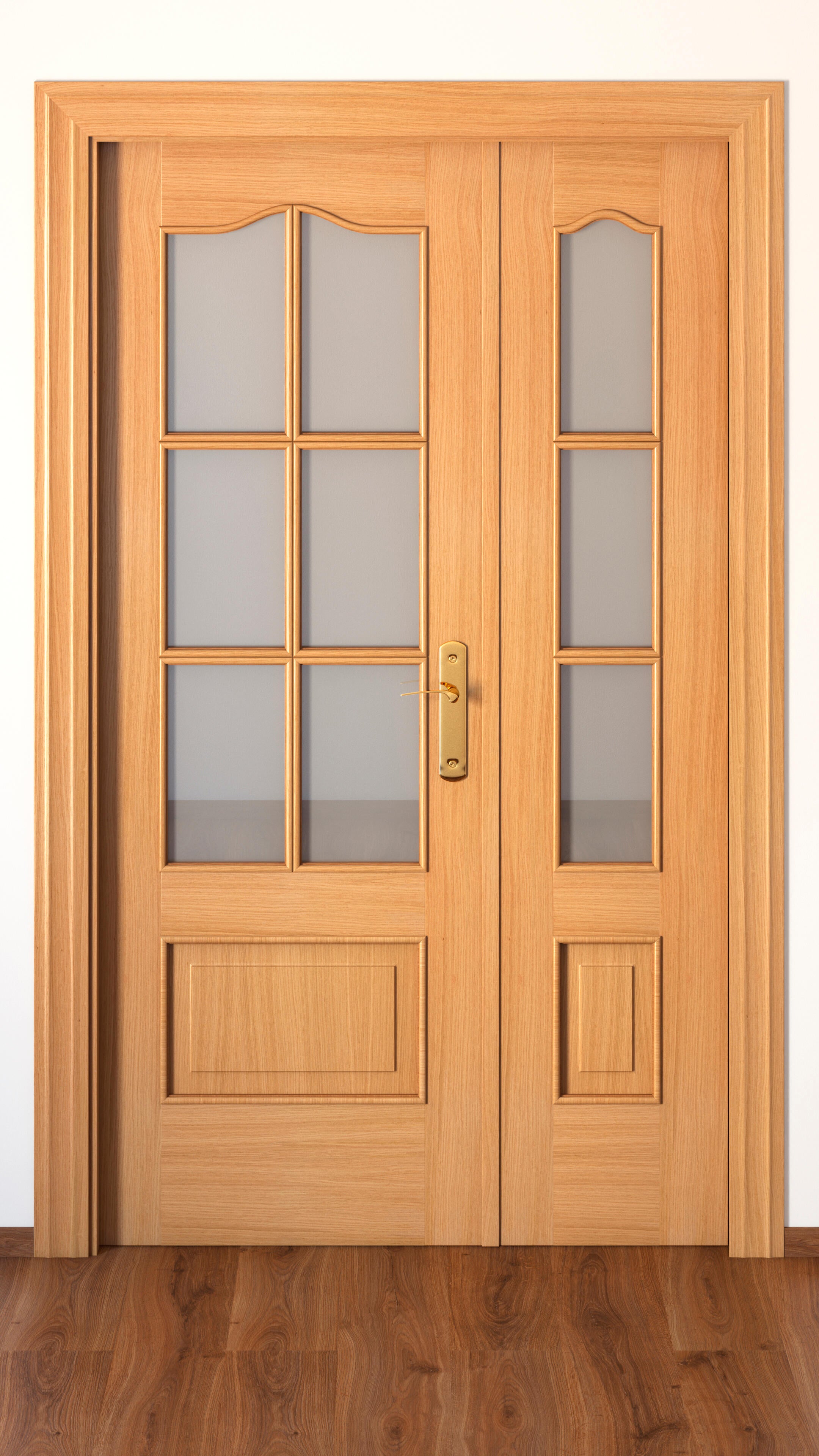 Puerta de interior abatible doble vidriera con fijo con cristal incluido estructura maciza acabado barnizado serie line plus roma roble apertura izquierda cerco de 70 x 30 anchura 115 cm