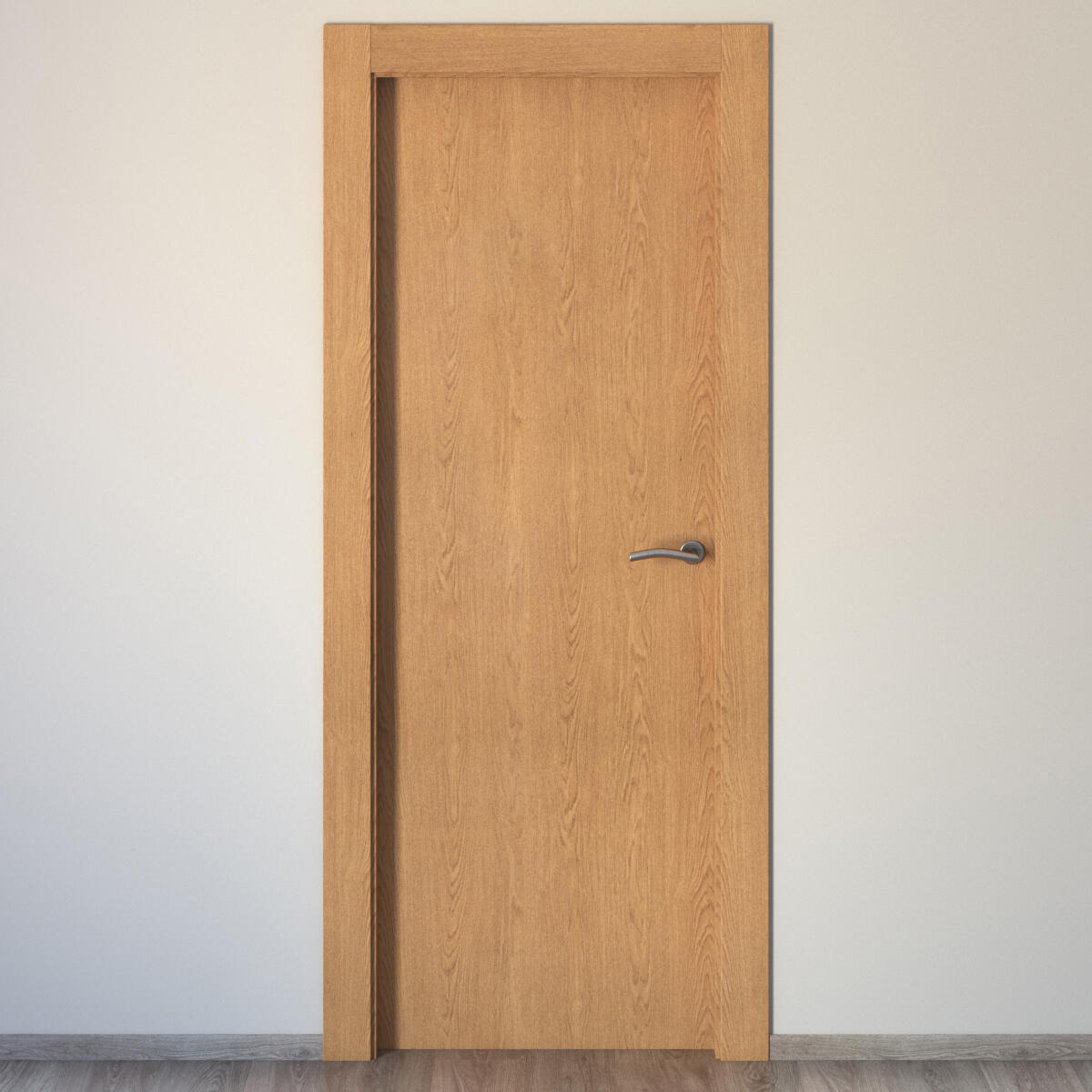 Puerta de interior abatible ciega hueca acabado Impresion digital  Basic Mallorca Roble apertura izquierda cerco de 7x2 anchura 82.5 cm - 5