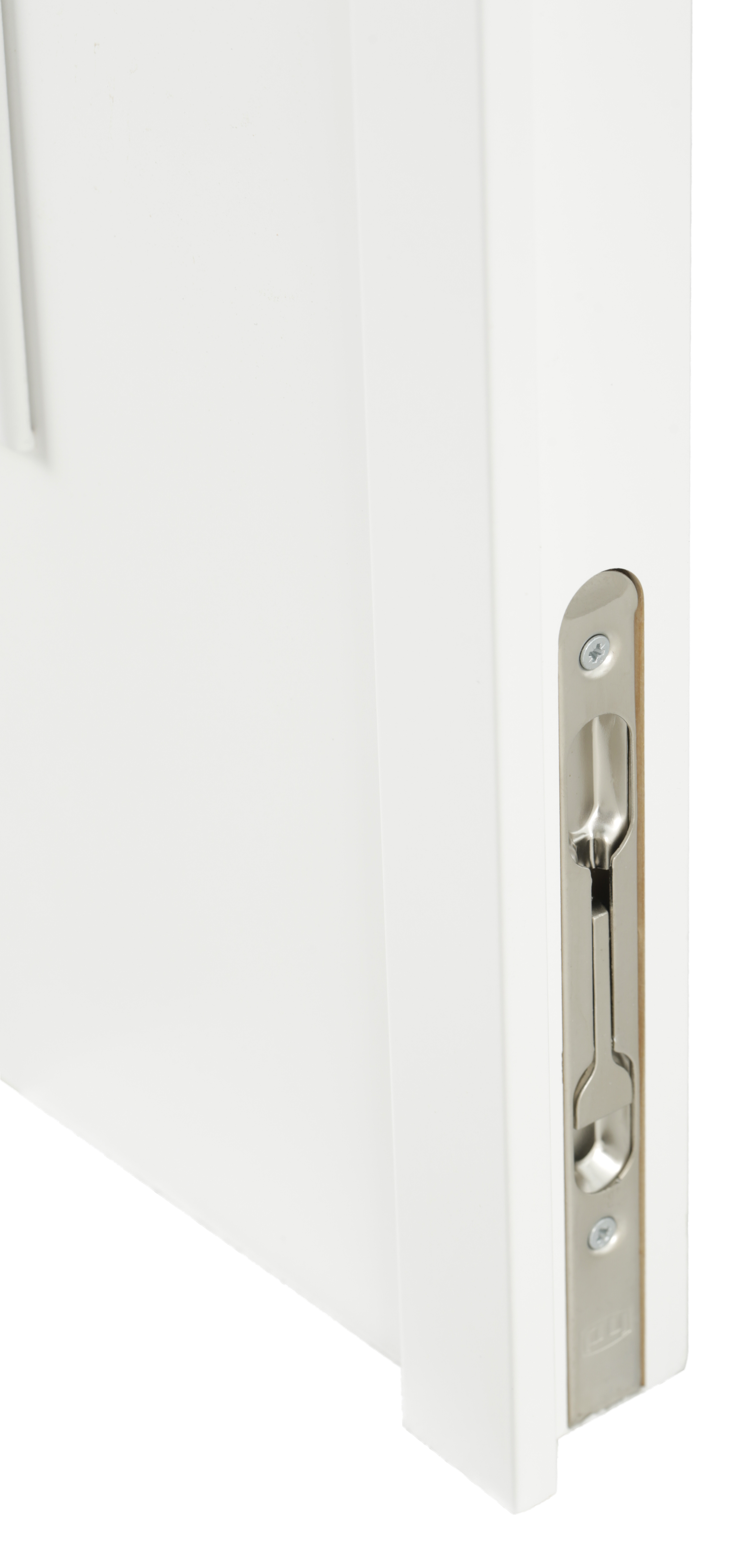 Puerta de interior abatible doble con cristal maciza lacada Line Plus Marsella blanco apertura izquierda cerco de 7x2 anchura 125cm - 7