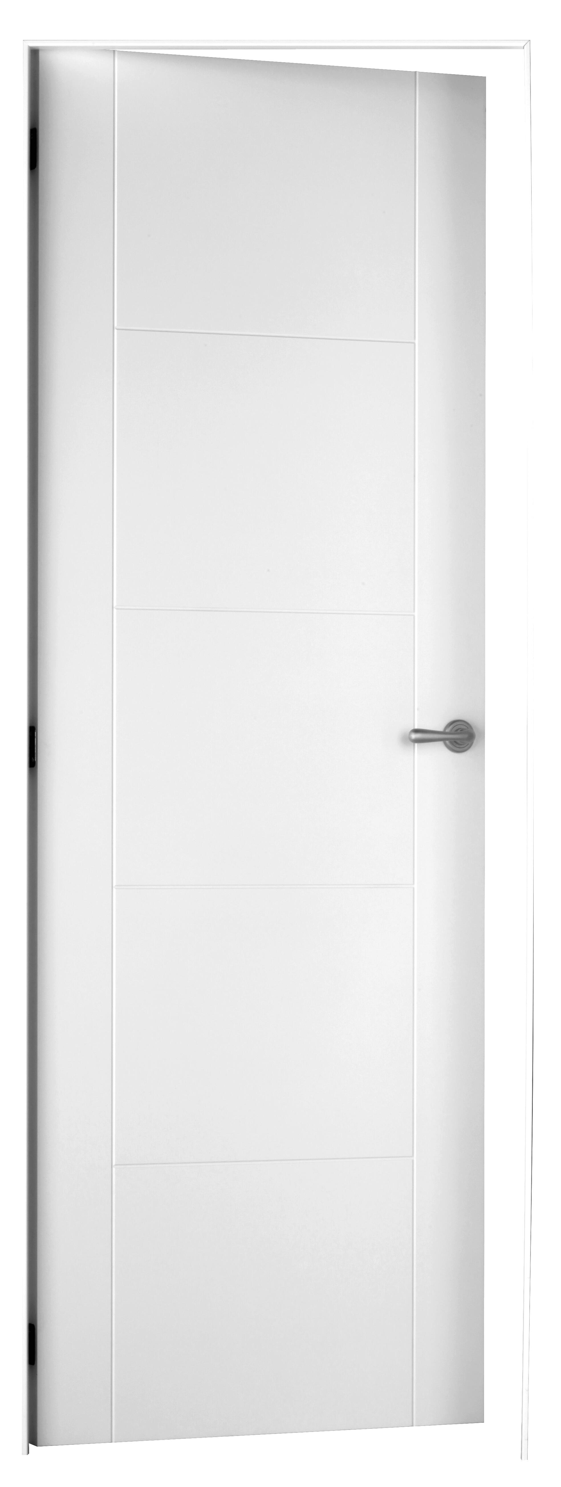 Puerta interior abatible noruega blanco line plus apertura izquierda 92.5cm