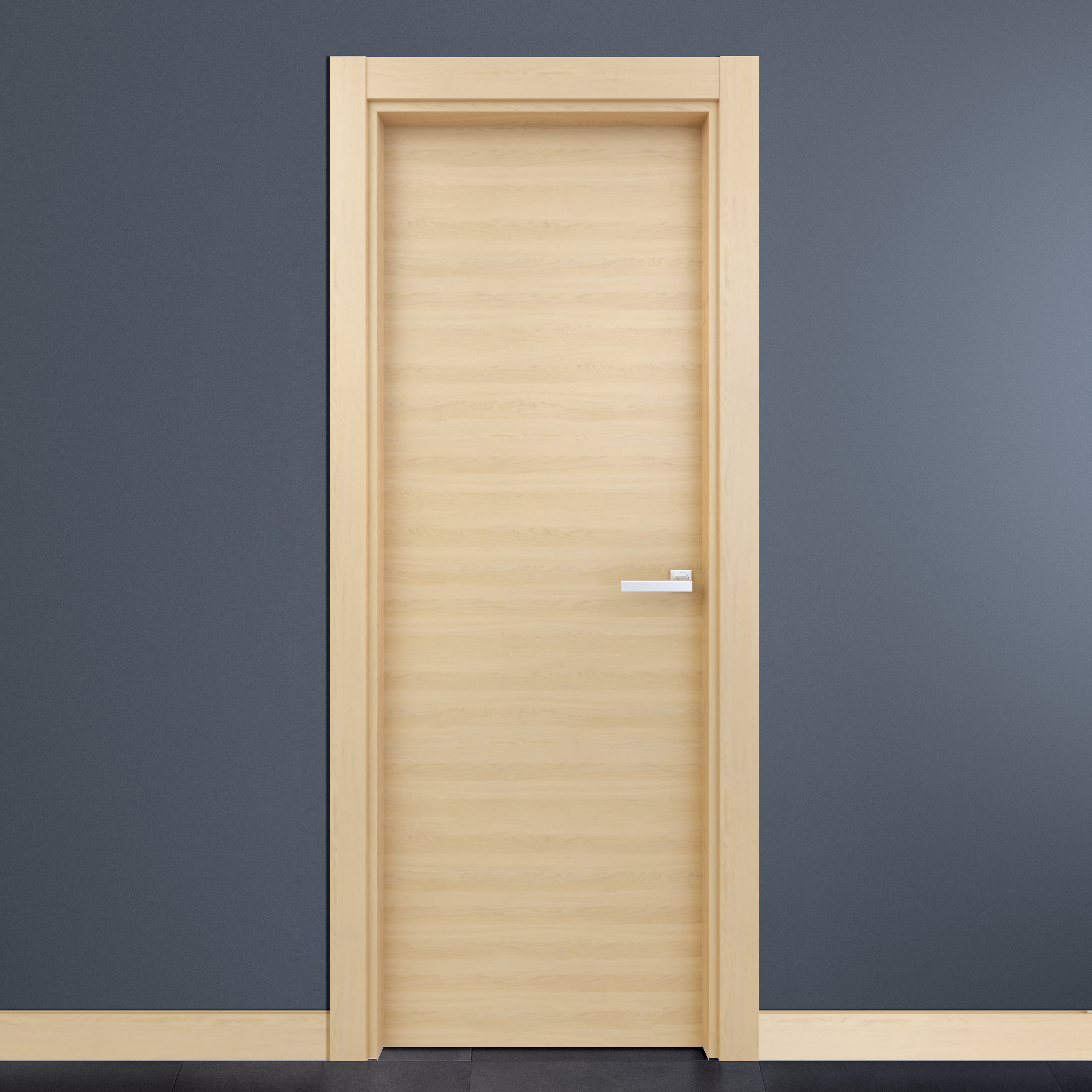 Puerta de interior abatible ciega maciza acabado laminado Line Oslo Roble miel apertura izquierda cerco de 7x3 anchura 72.5 cm - 2