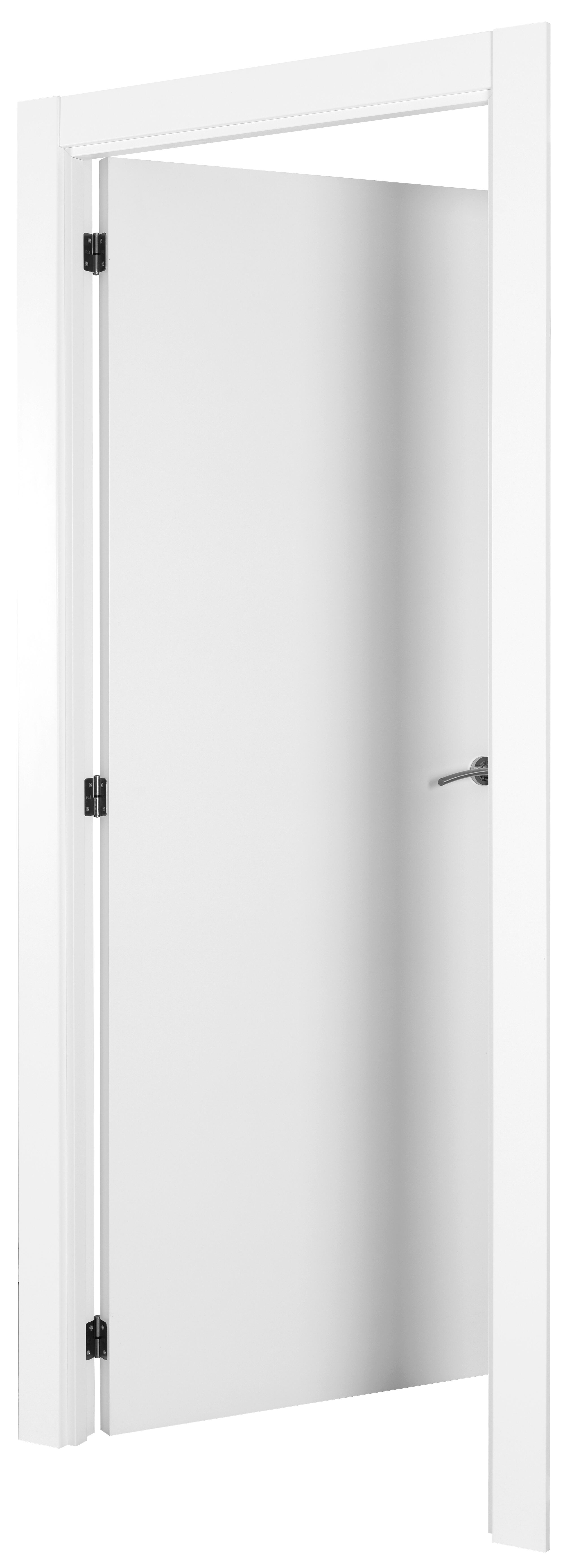 Puerta de interior abatible ciega hueca lacada Aero Lyon blanco apertura izquierda cerco de 7x3 anchura 72.5cm - 4