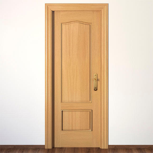 Puerta de interior abatible ciega maciza barnizada Line Plus Roma roble apertura izquierda cerco de 7x3 anchura 72.5cm - 8