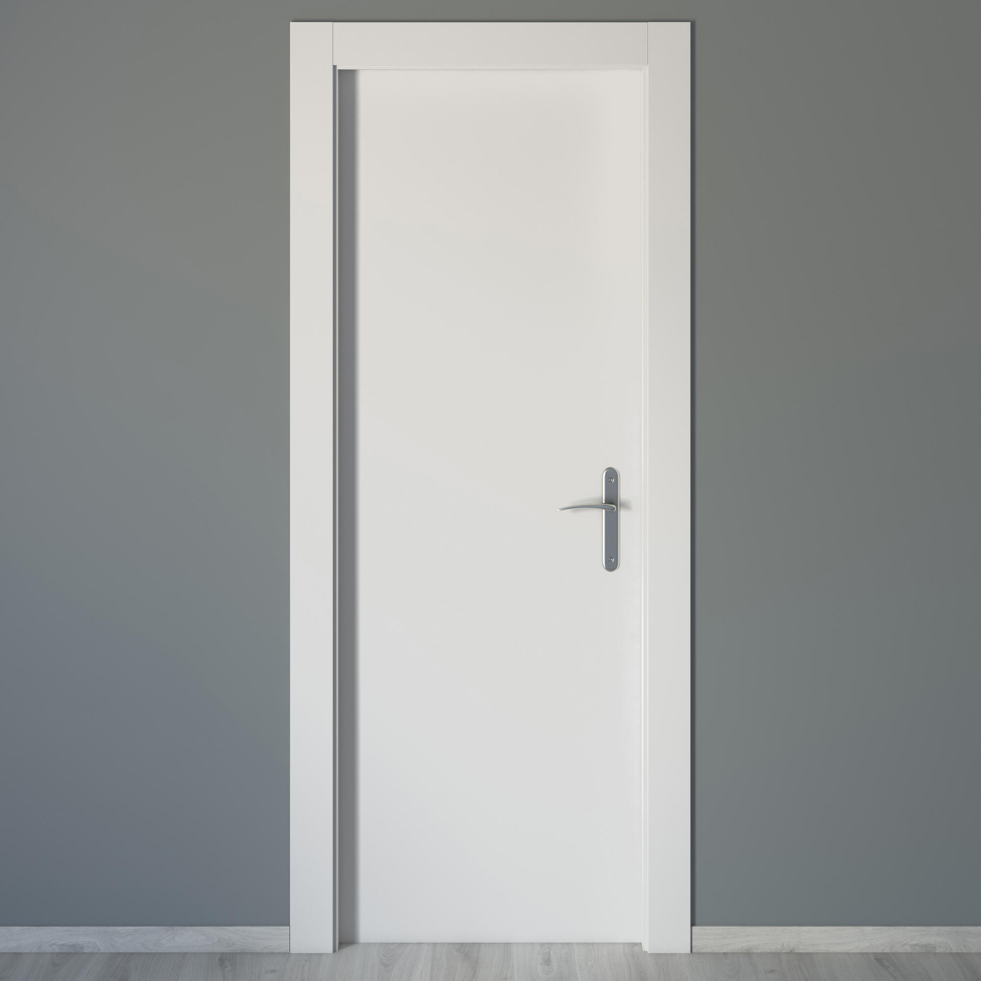 Puerta de interior abatible ciega hueca acabado Impresion digital  Basic Mallorca Blanco apertura izquierda cerco de 7x2 anchura 62.5 cm - 3