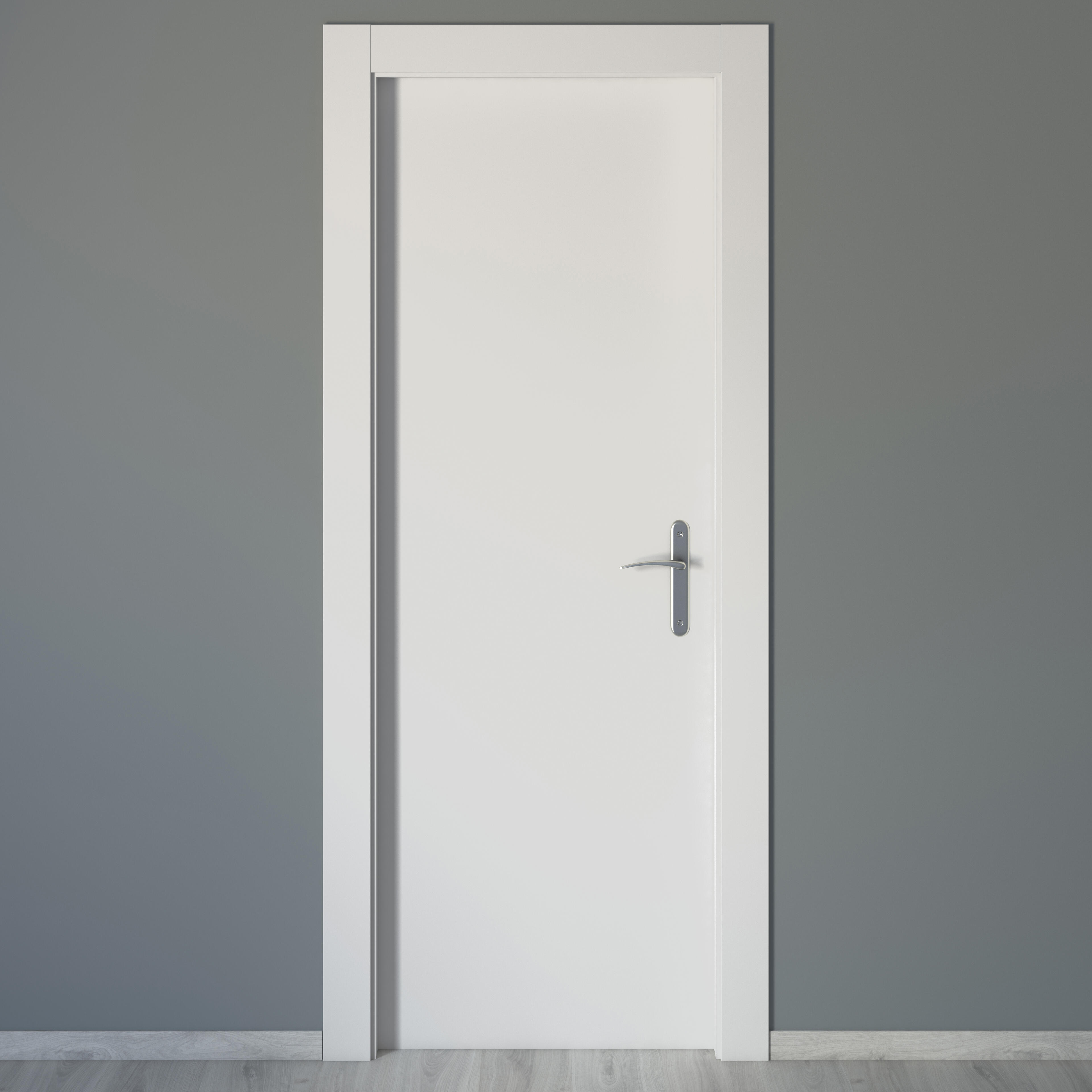 Puerta de interior abatible ciega hueca acabado Impresion digital  Basic Mallorca Blanco apertura izquierda cerco de 7x2 anchura 72.5 cm - 4