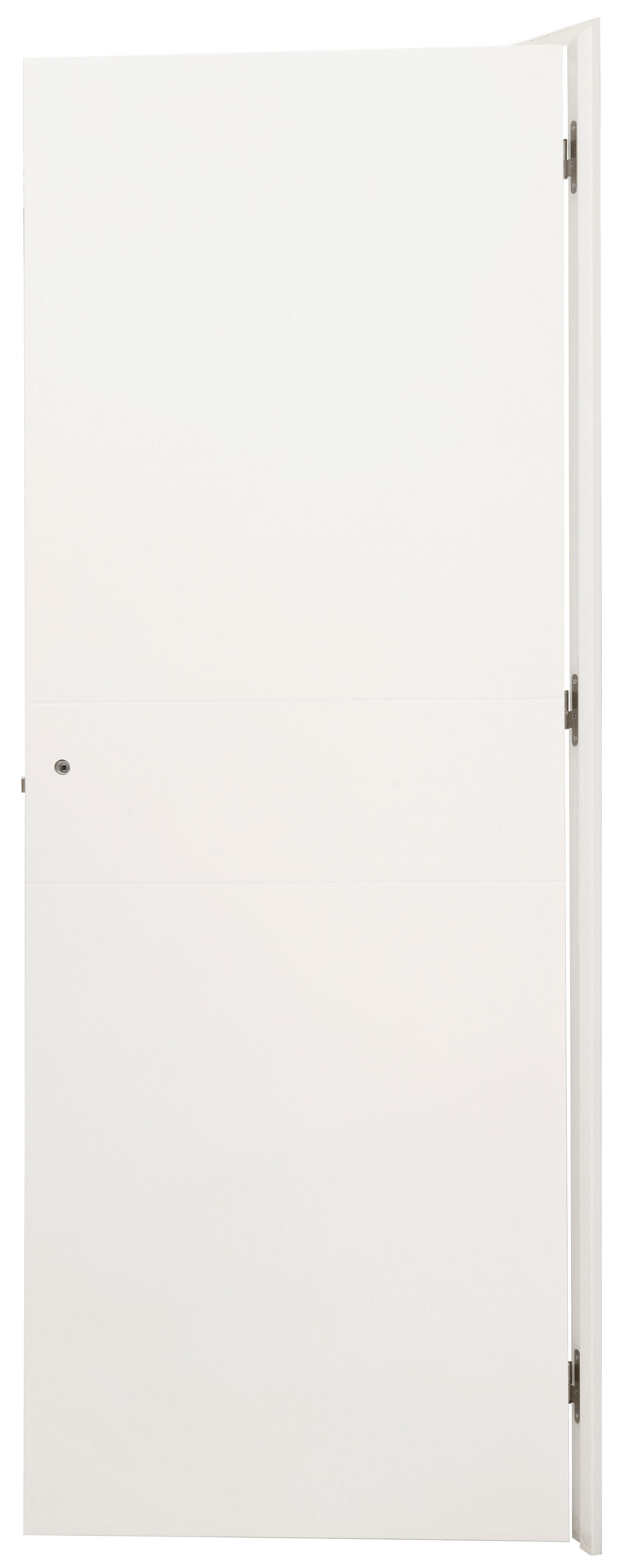 Puerta de interior abatible ciega maciza lacada Pro Vilna blanco apertura izquierda cerco de 7x2 anchura 72.5cm - 4