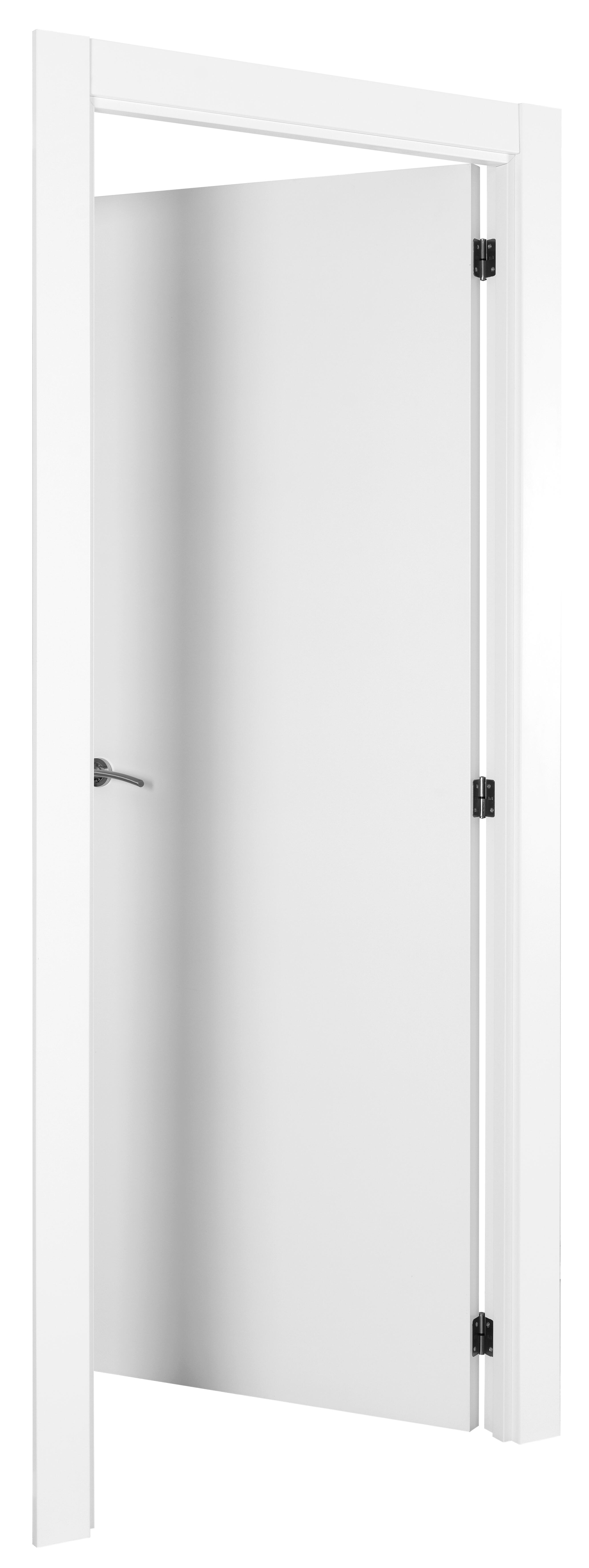 Puerta de interior abatible ciega maciza acabado lacado Line Bari Blanco apertura derecha cerco de 7x3 anchura 62.5 cm - 4