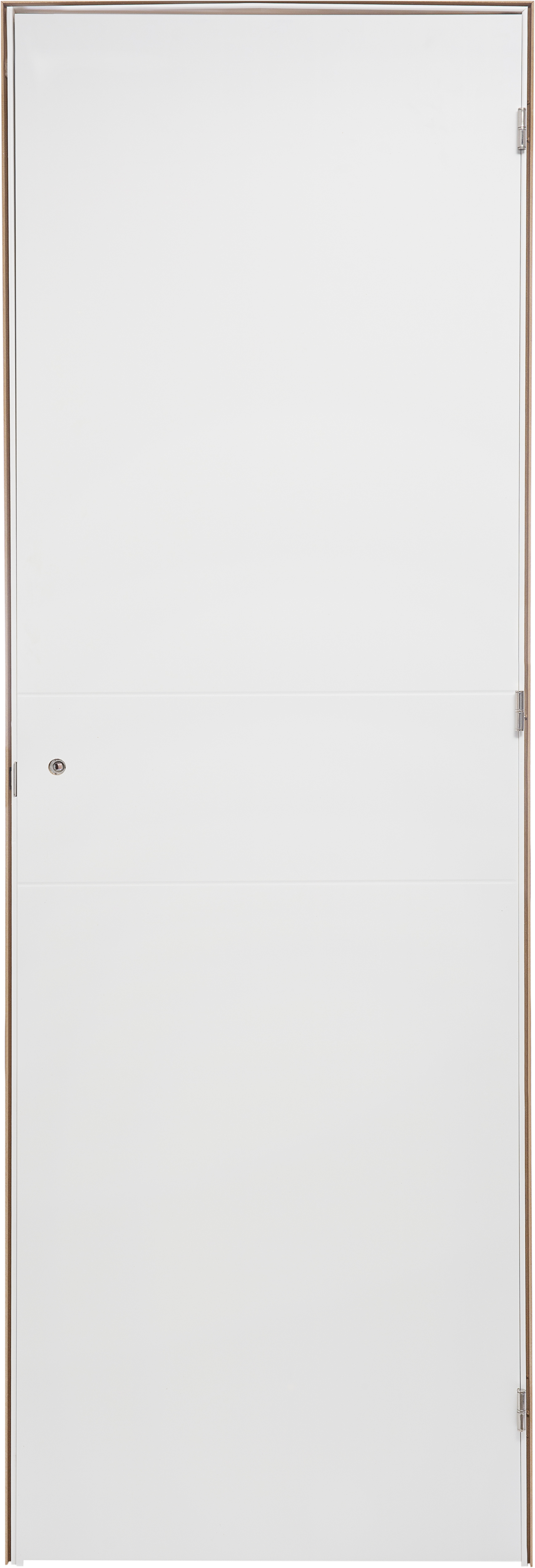 Puerta de interior abatible ciega maciza lacada Pro Vilna blanco apertura izquierda cerco de 7x2 anchura 72.5cm - 2