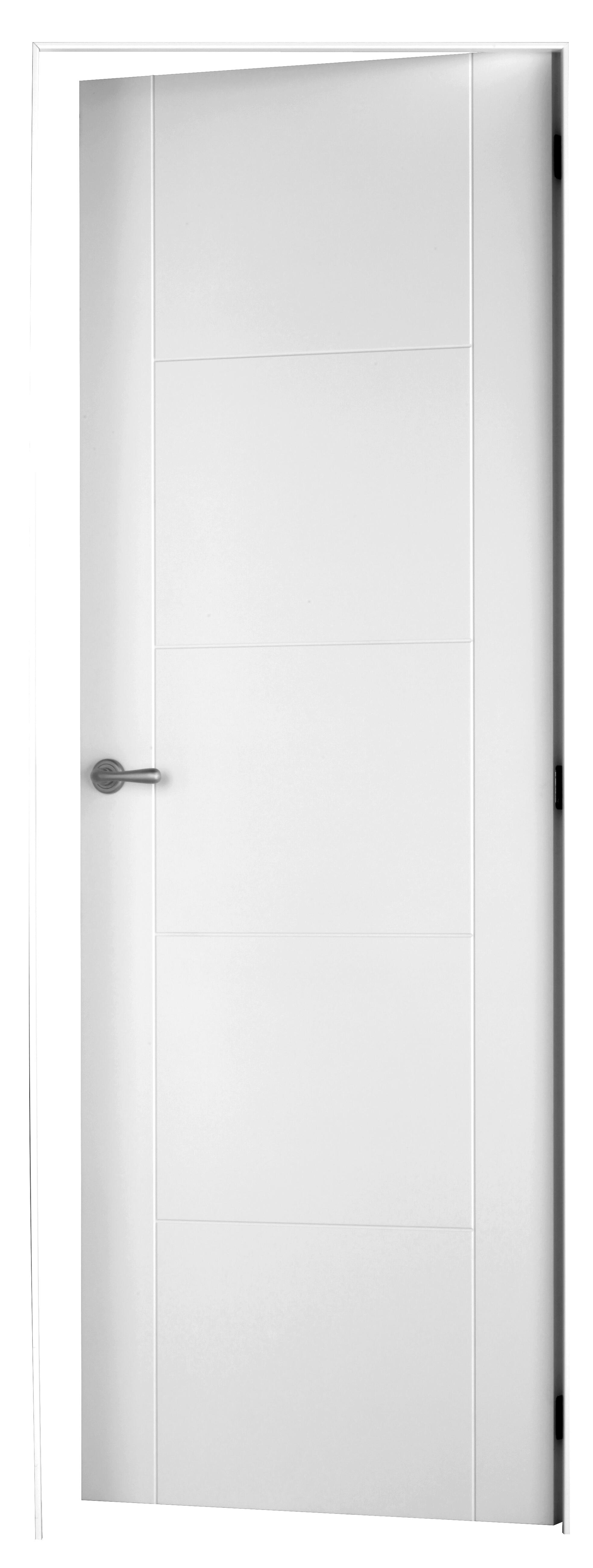 Puerta interior abatible noruega blanco line plus apertura derecha 62.5 cm