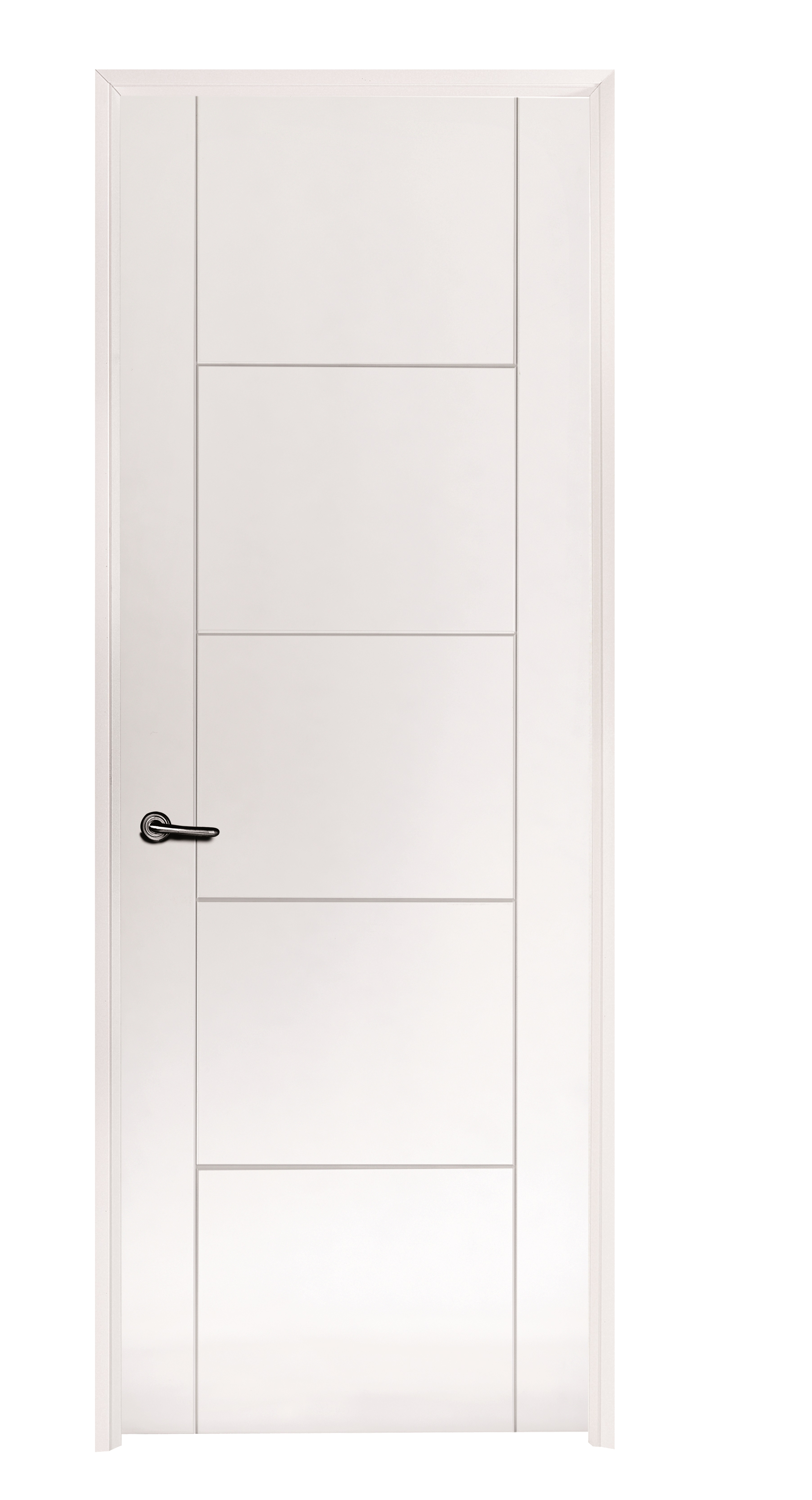 Puerta interior abatible noruega blanco line plus apertura derecha 7x2 72.5cm