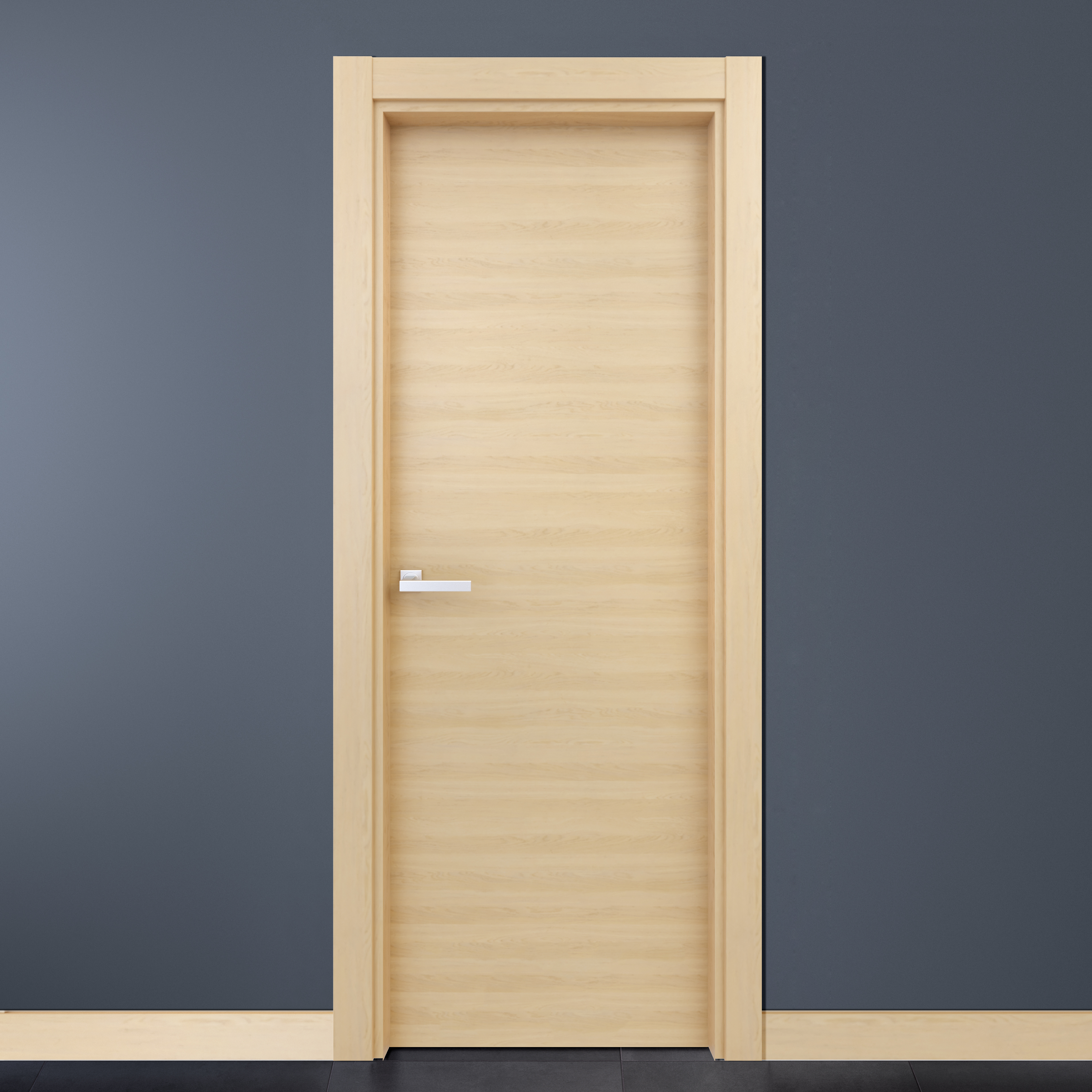 Puerta de interior abatible ciega maciza acabado laminado Line Oslo Roble miel apertura derecha cerco de 7x3 anchura 72.5 cm - 2