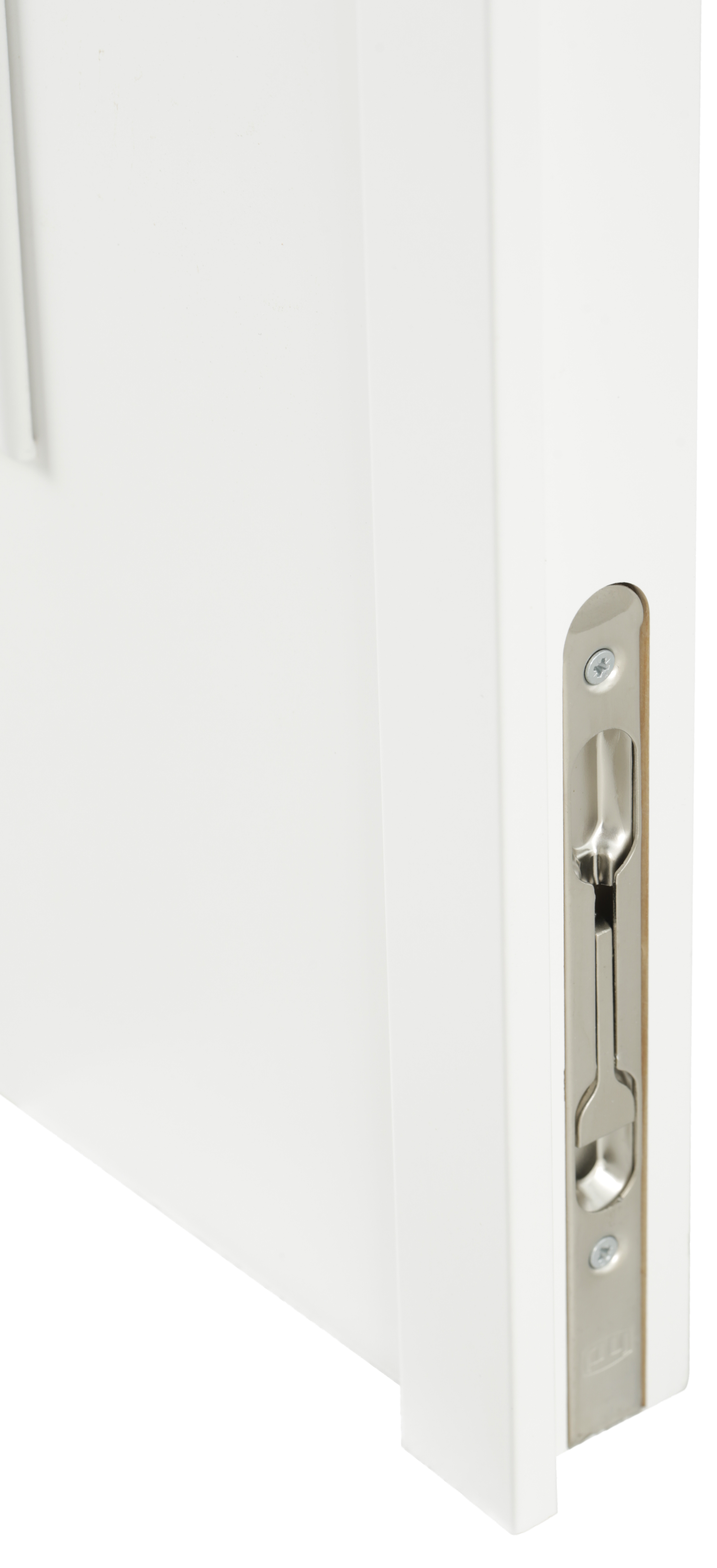 Puerta de interior abatible con fijo cristal maciza lacada Line Plus Marsella blanco apertura derecha cerco de 7x3 anchura 115cm - 12