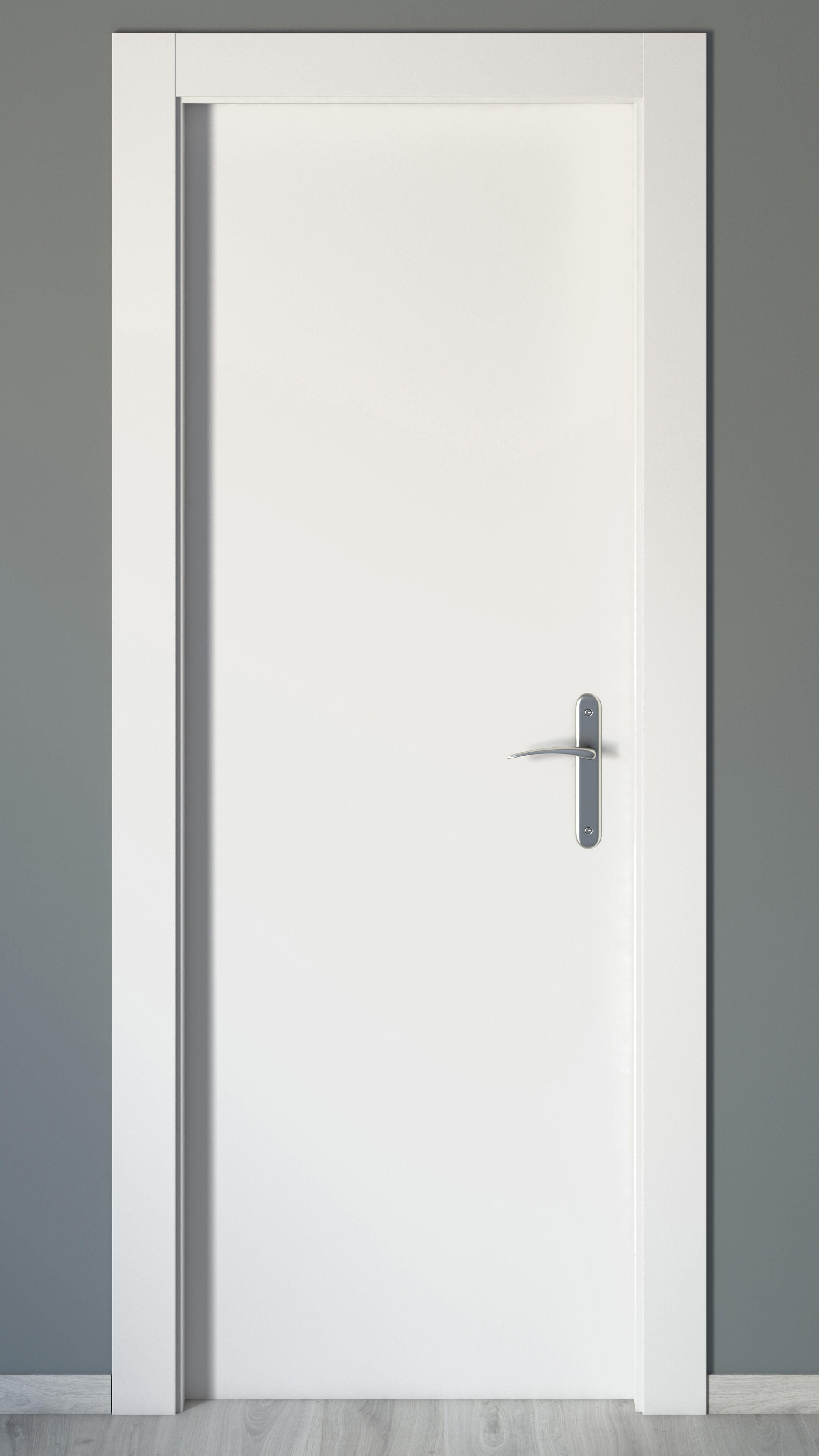 Puerta de interior abatible ciega hueca acabado Impresion digital  Basic Mallorca Blanco apertura izquierda cerco de 7x2 anchura 82.5 cm - 3