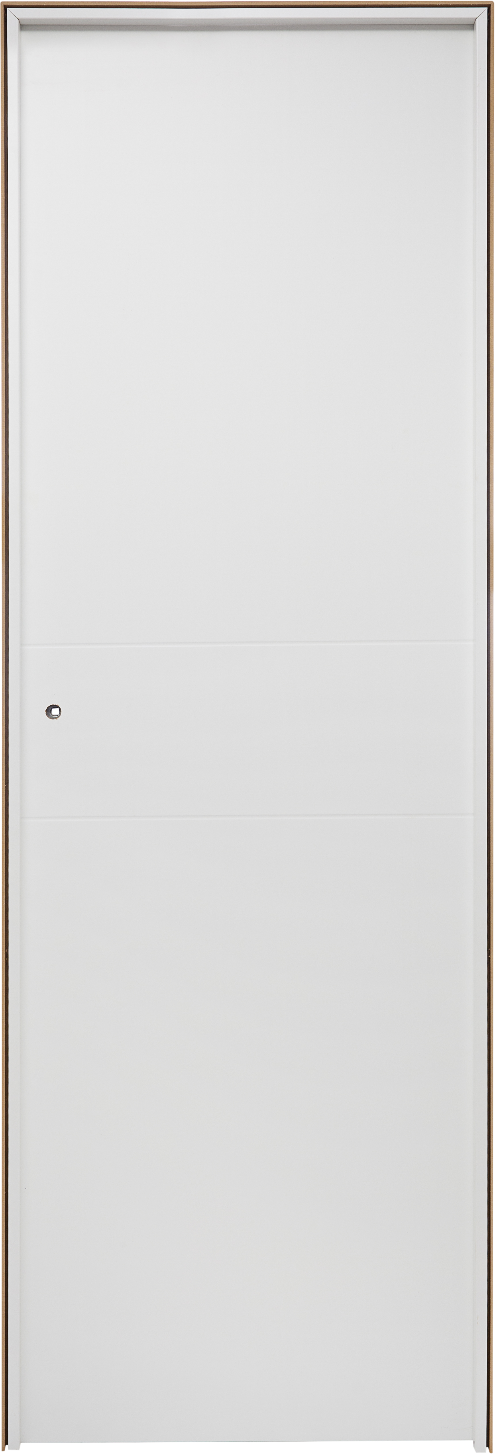 Puerta de interior abatible ciega maciza lacada Pro Vilna blanco apertura derecha cerco de 7x2 anchura 62.5cm - 4