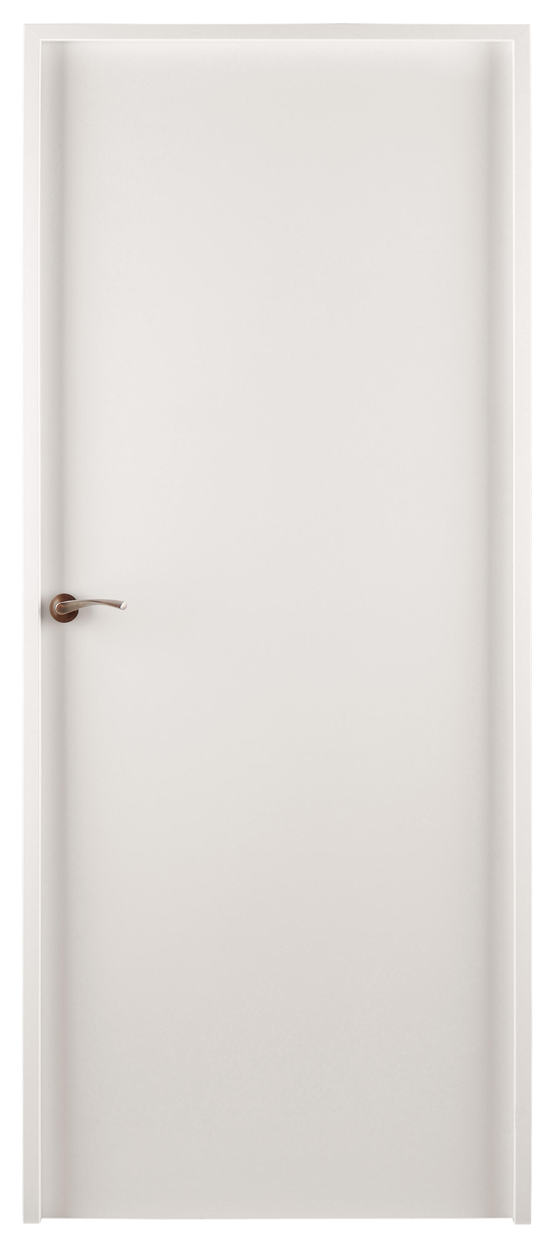 Puerta de interior abatible ciega hueca acabado Impresion digital  Basic Mallorca Blanco apertura derecha cerco de 7x2 anchura 72.5 cm - 2