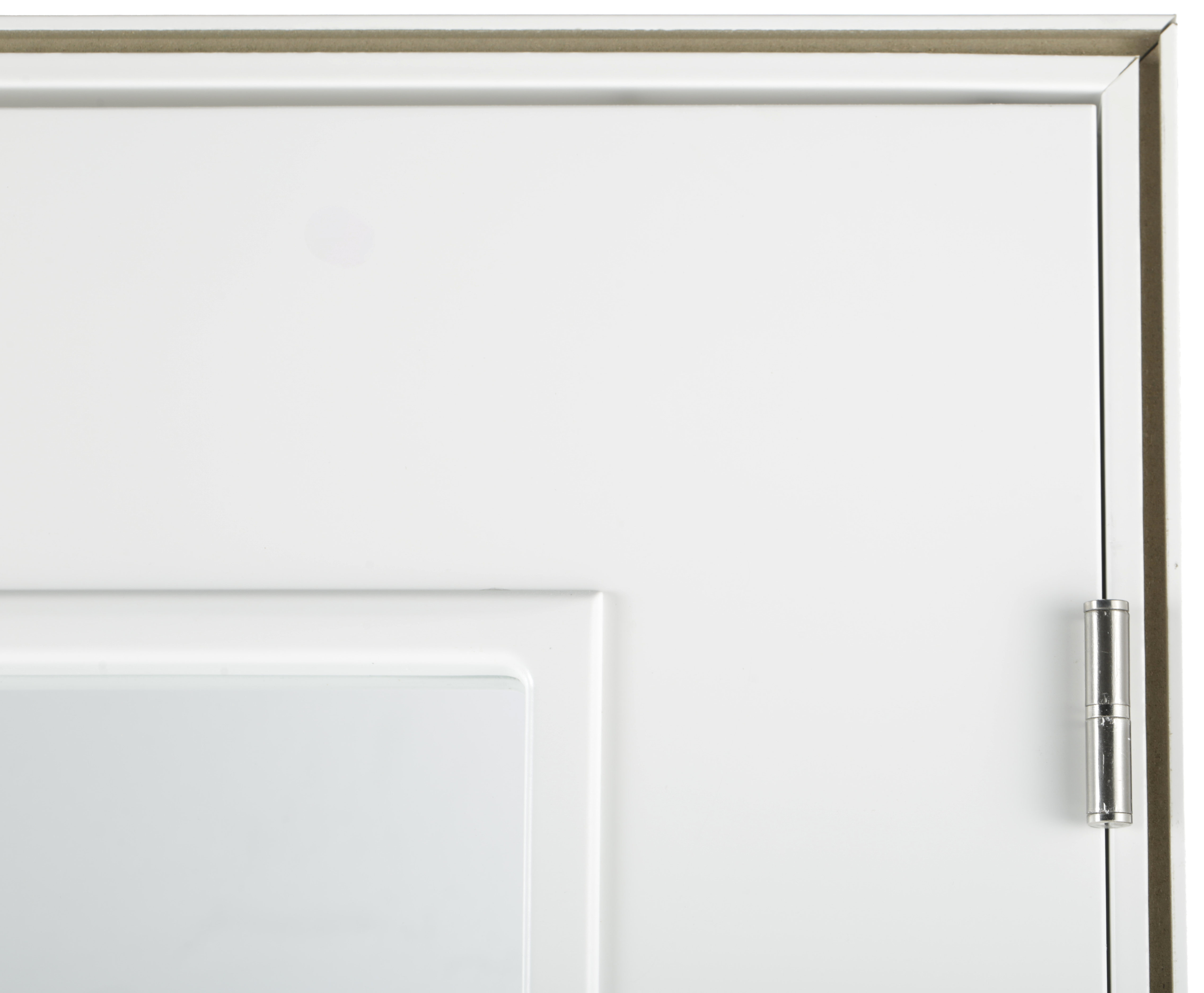 Puerta de interior abatible doble con cristal maciza lacada Line Plus Marsella blanco apertura derecha cerco de 9x3 anchura 145cm - 12