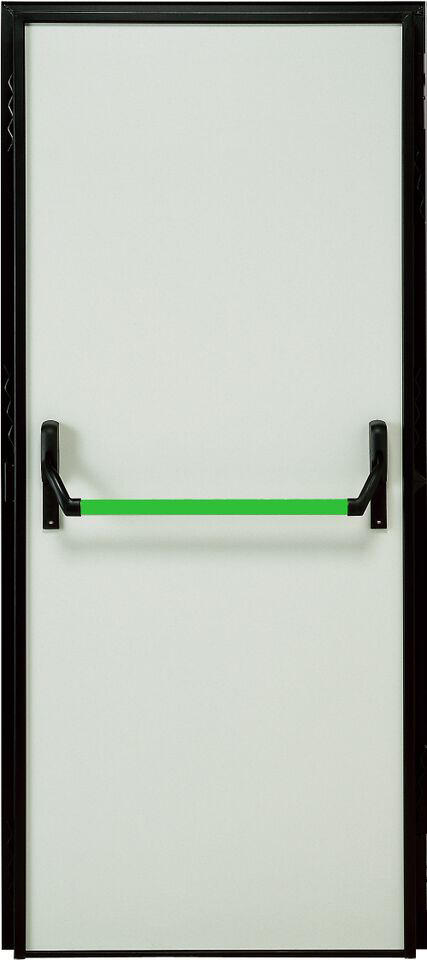 Puerta cortafuegos RF60 diseño liso color blanco con barra antipánico ...