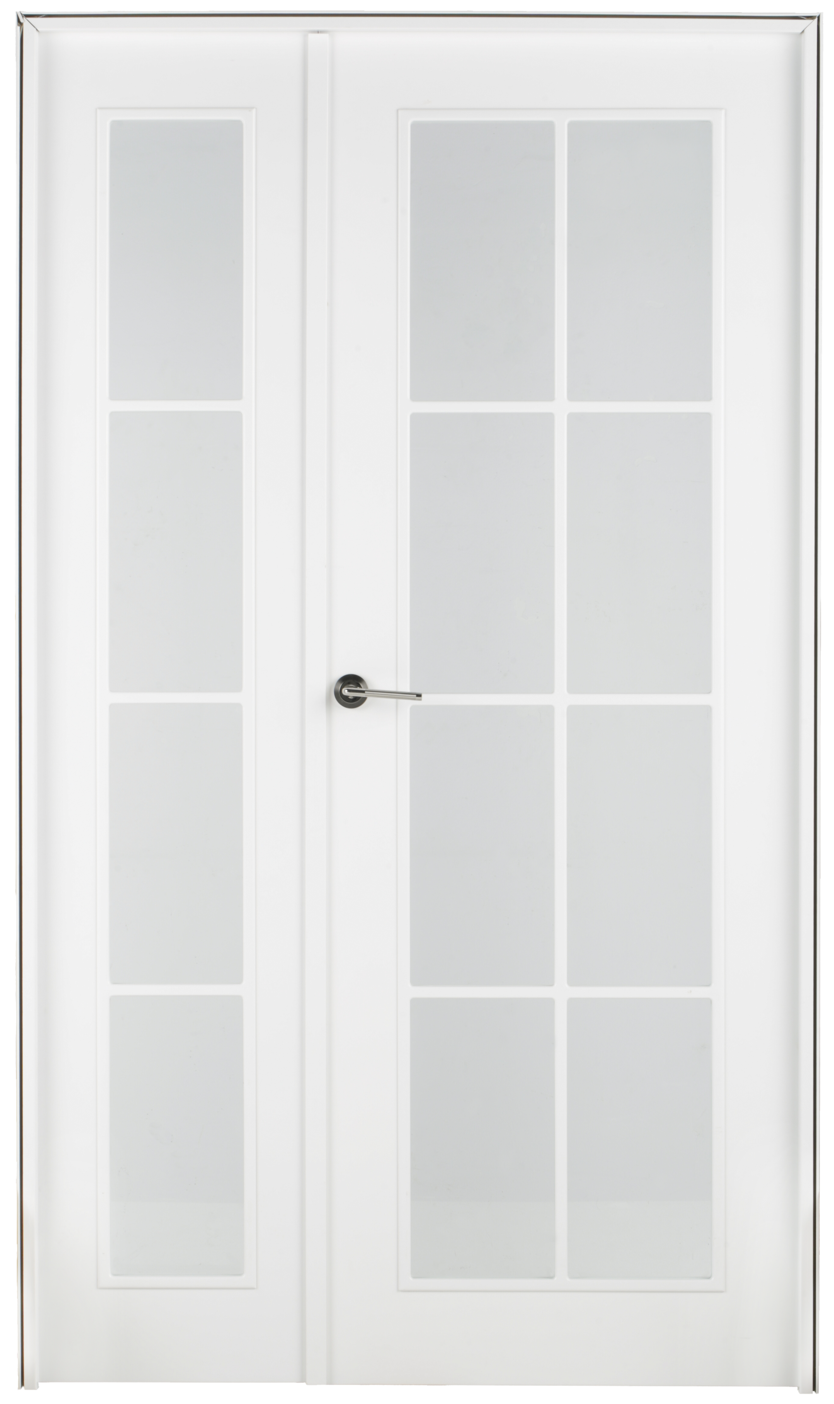 Puerta de interior abatible doble vidriera con cristal incluido maciza acabado lacado Line Plus Marsella Blanco apertura derecha cerco de 6x2 anchura 125 cm - 6