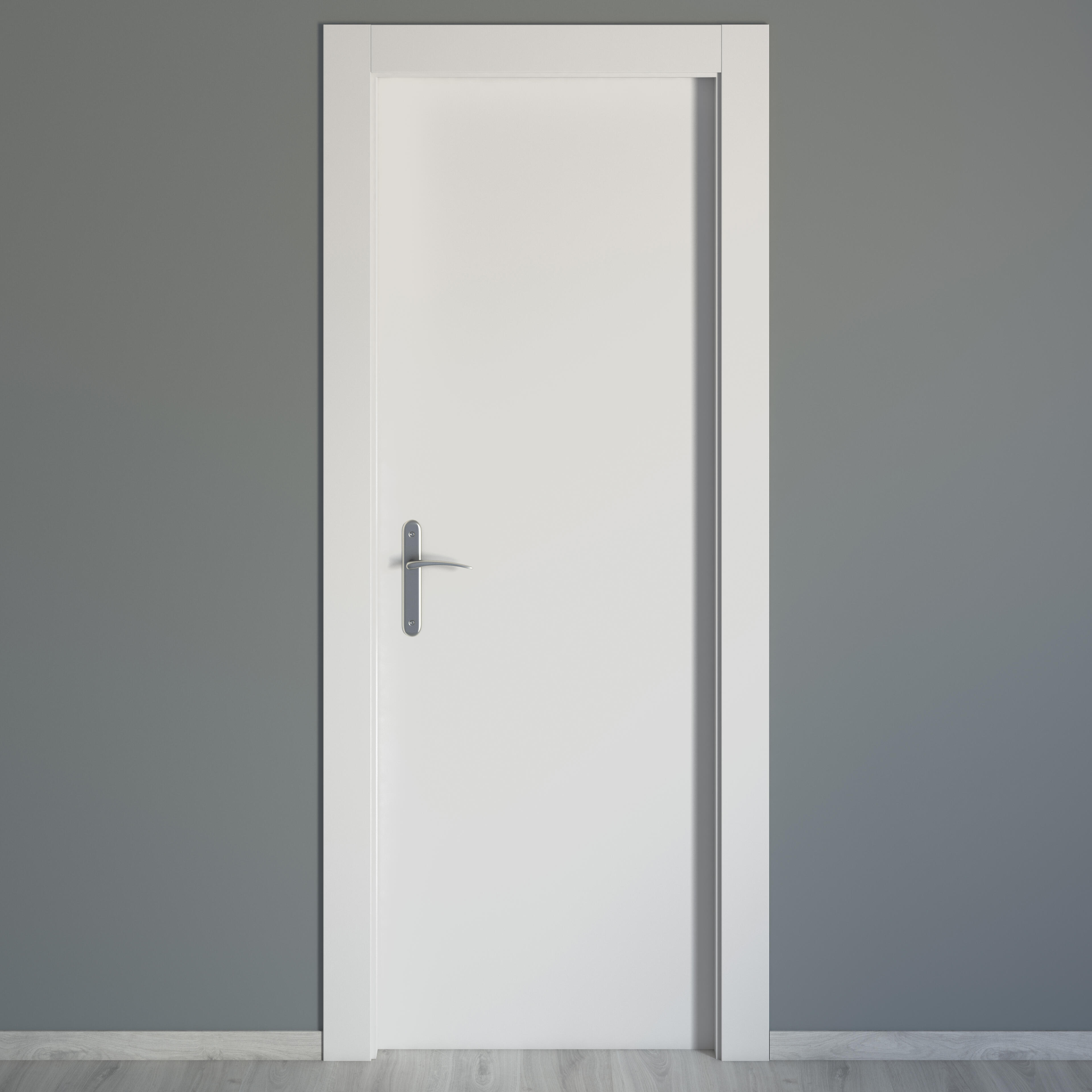 Puerta de interior abatible ciega hueca acabado Impresion digital  Basic Mallorca Blanco apertura derecha cerco de 7x2 anchura 72.5 cm - 5