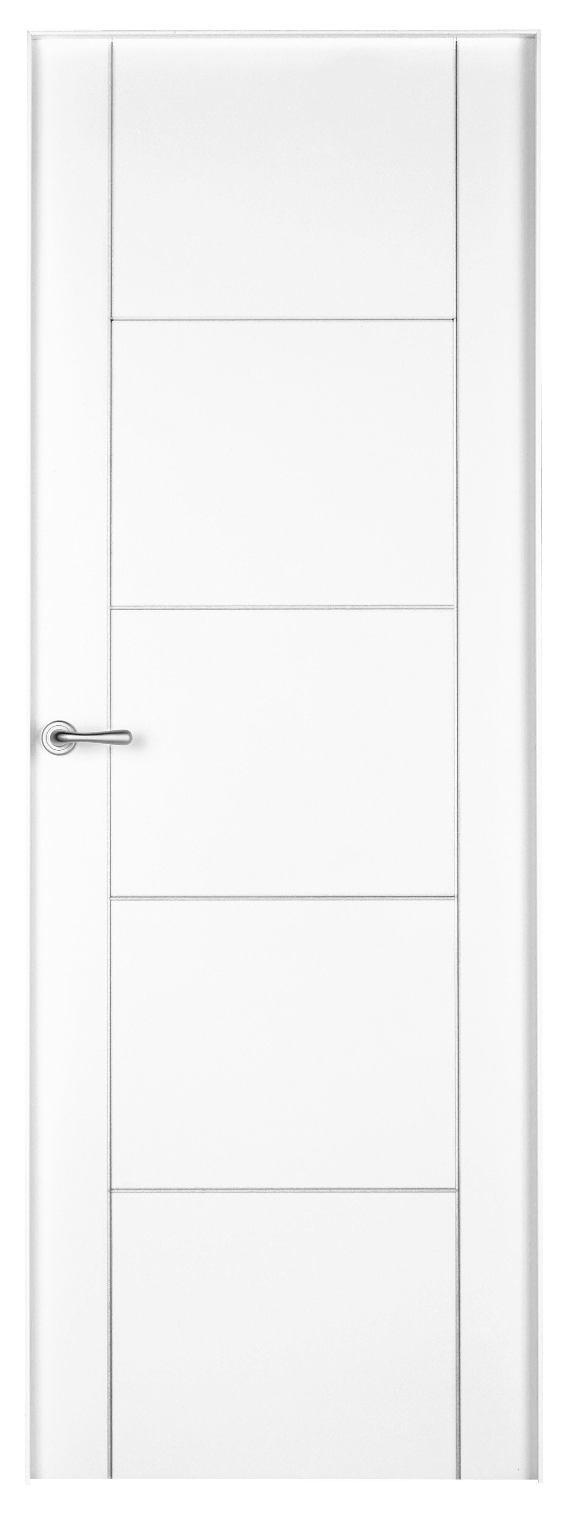 Puerta interior abatible noruega blanco line plus apertura derecha 9x 62.5cm