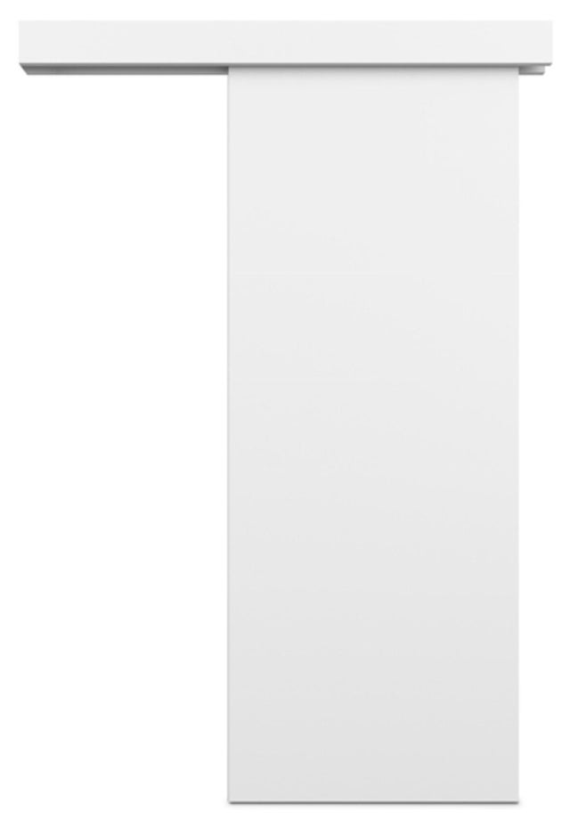 Puerta de interior corredera ciega maciza lacada Pro Mad blanco anchura 82,5cm